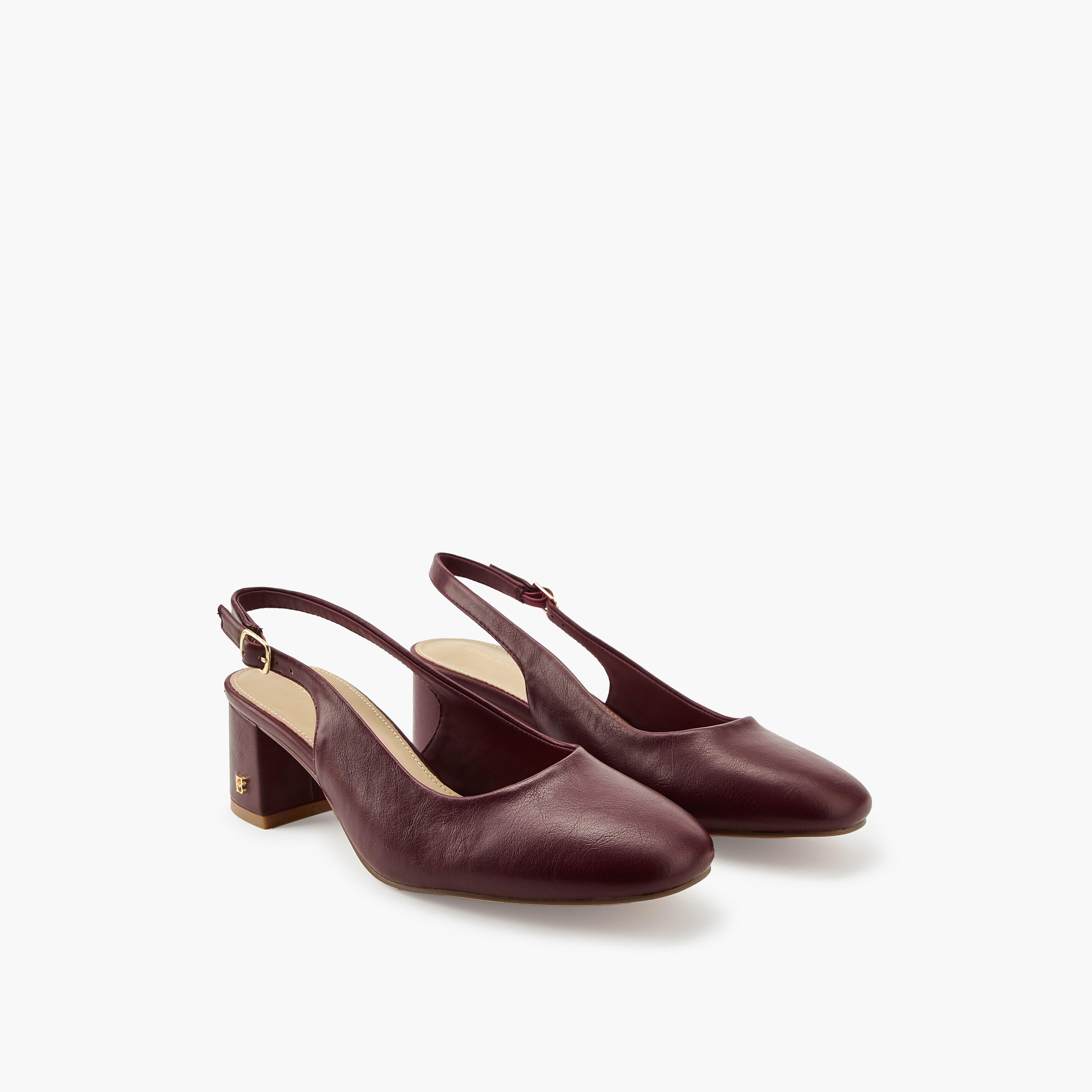 Flora Bella Women's Block Heel Buckle Closure Shoes-women-shoes-heels-image-1