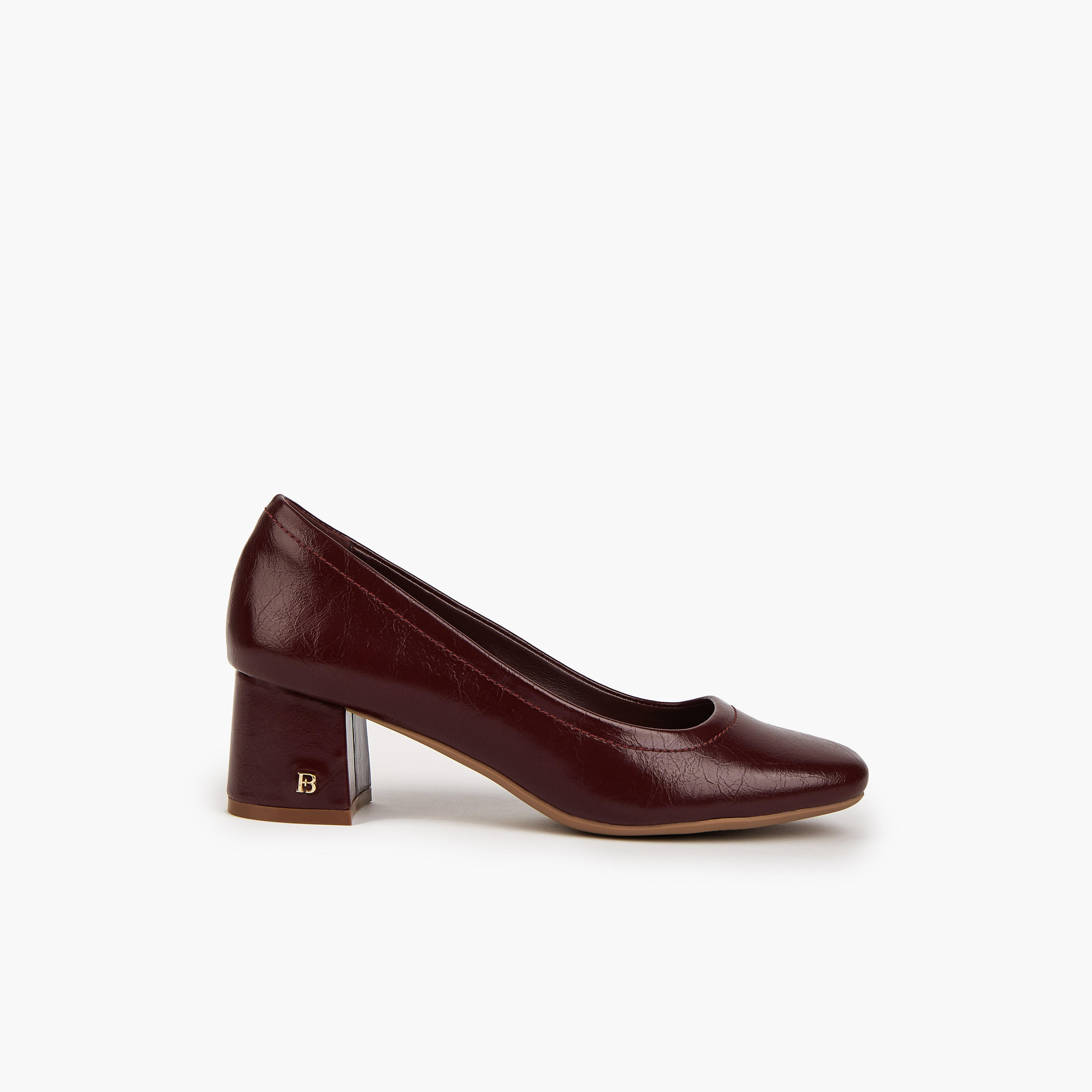 حذاء كلاسيكي سادة سهل الارتداء بكعب عريض من فلورا بيلا-women-shoes-heels-image-2