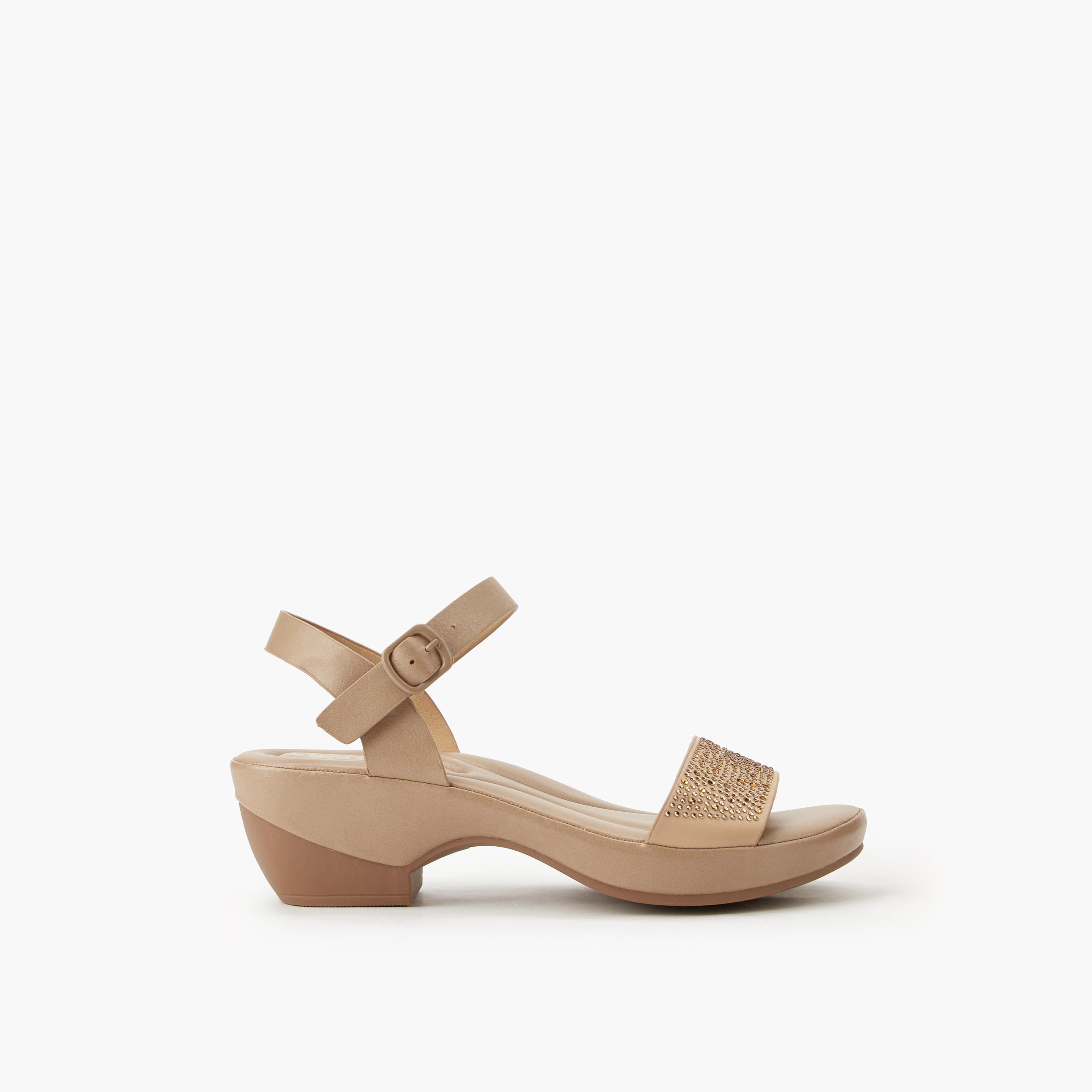 Le Confort Women Embellished Ankle Strap Sandals-women-shoes-sandals-heeled-image-3