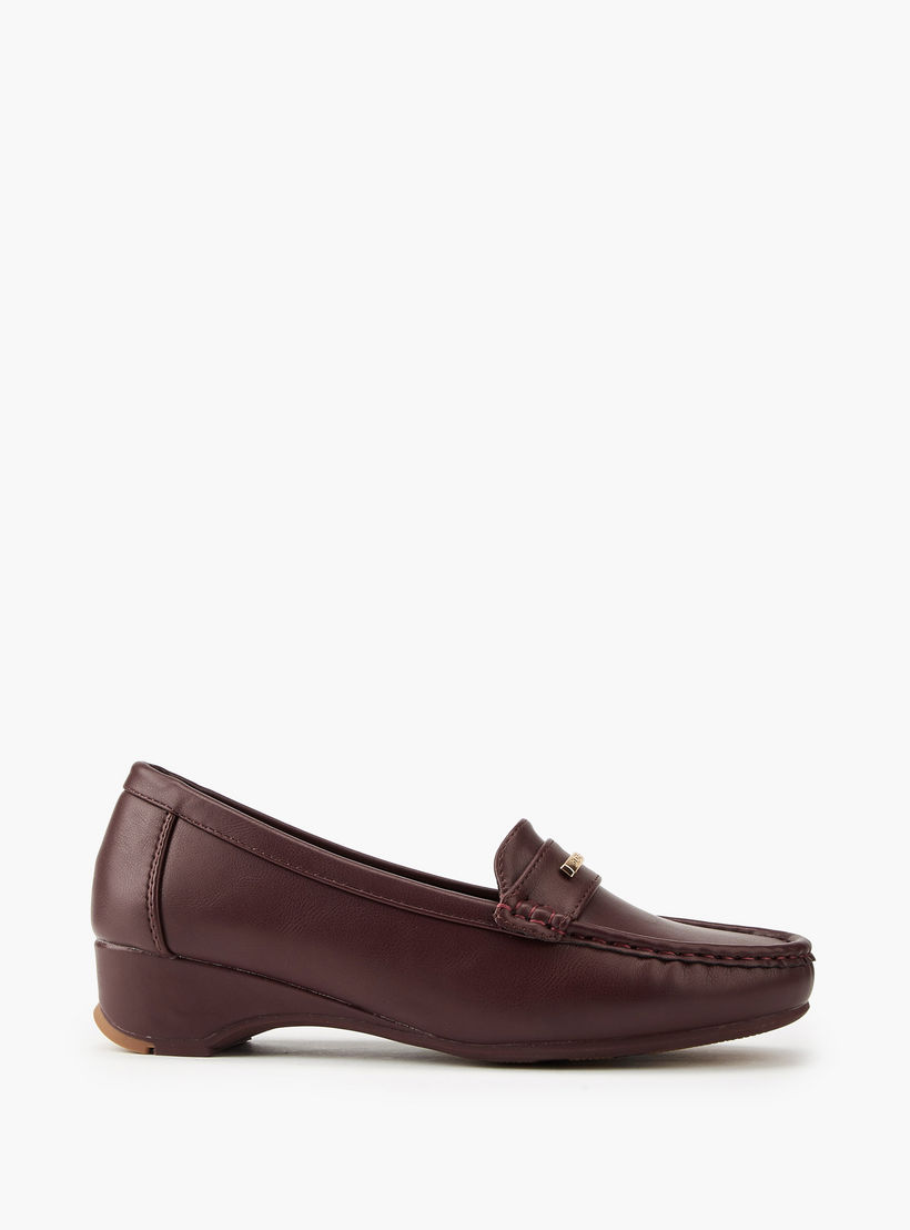 Flora Bella Metal Accent Loafers with Wedge Heels-women-shoes-heels-image-2