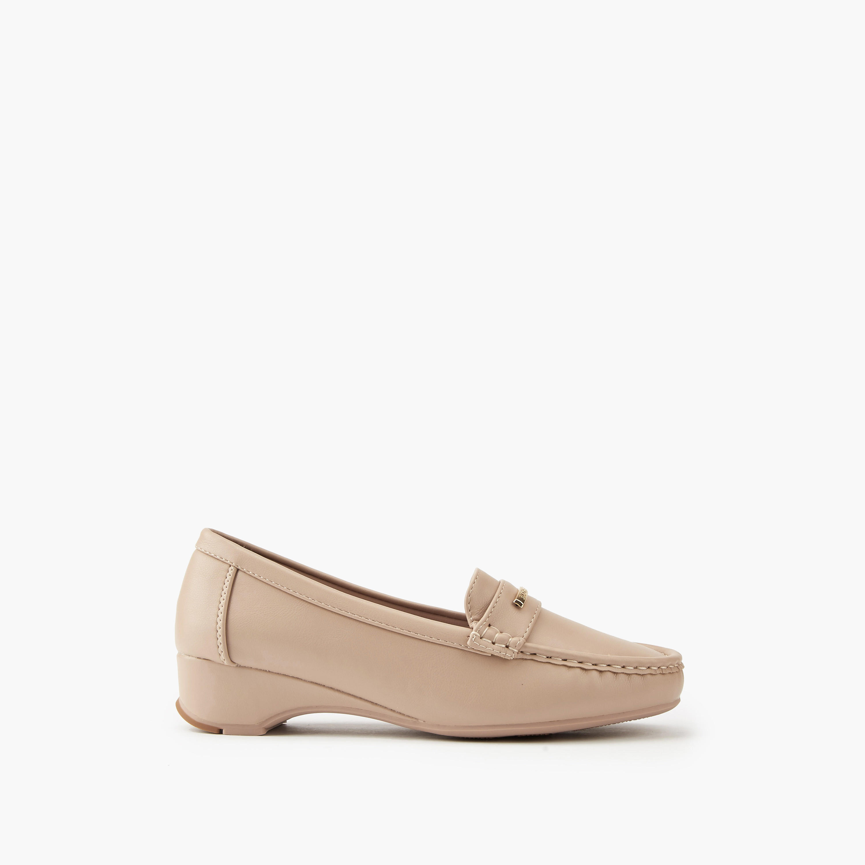 Flora Bella Metal Accent Loafers with Wedge Heels-women-shoes-heels-image-2