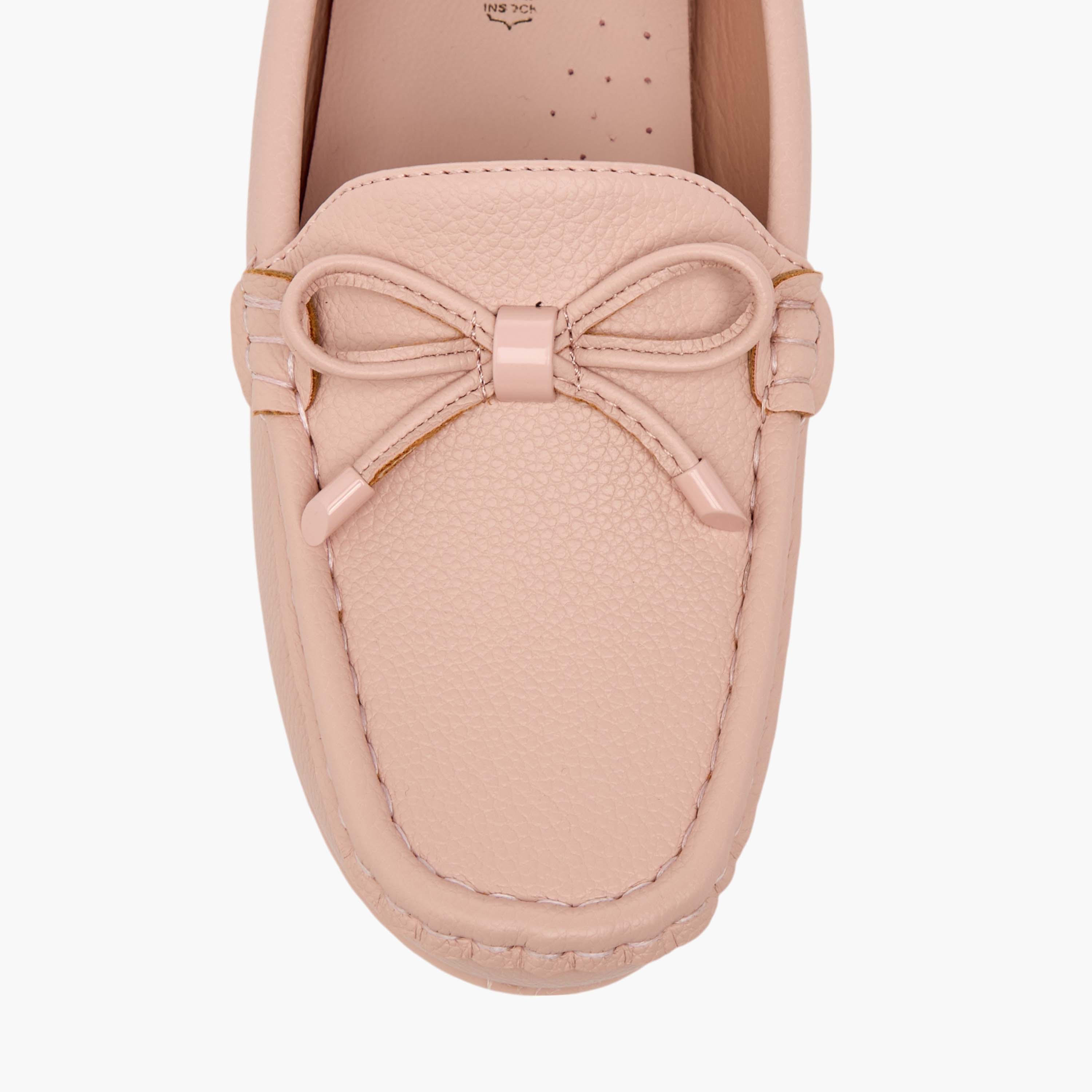 Paprika Bow Accent Slip-On Loafers-women-shoes-flats-loafers-image-5