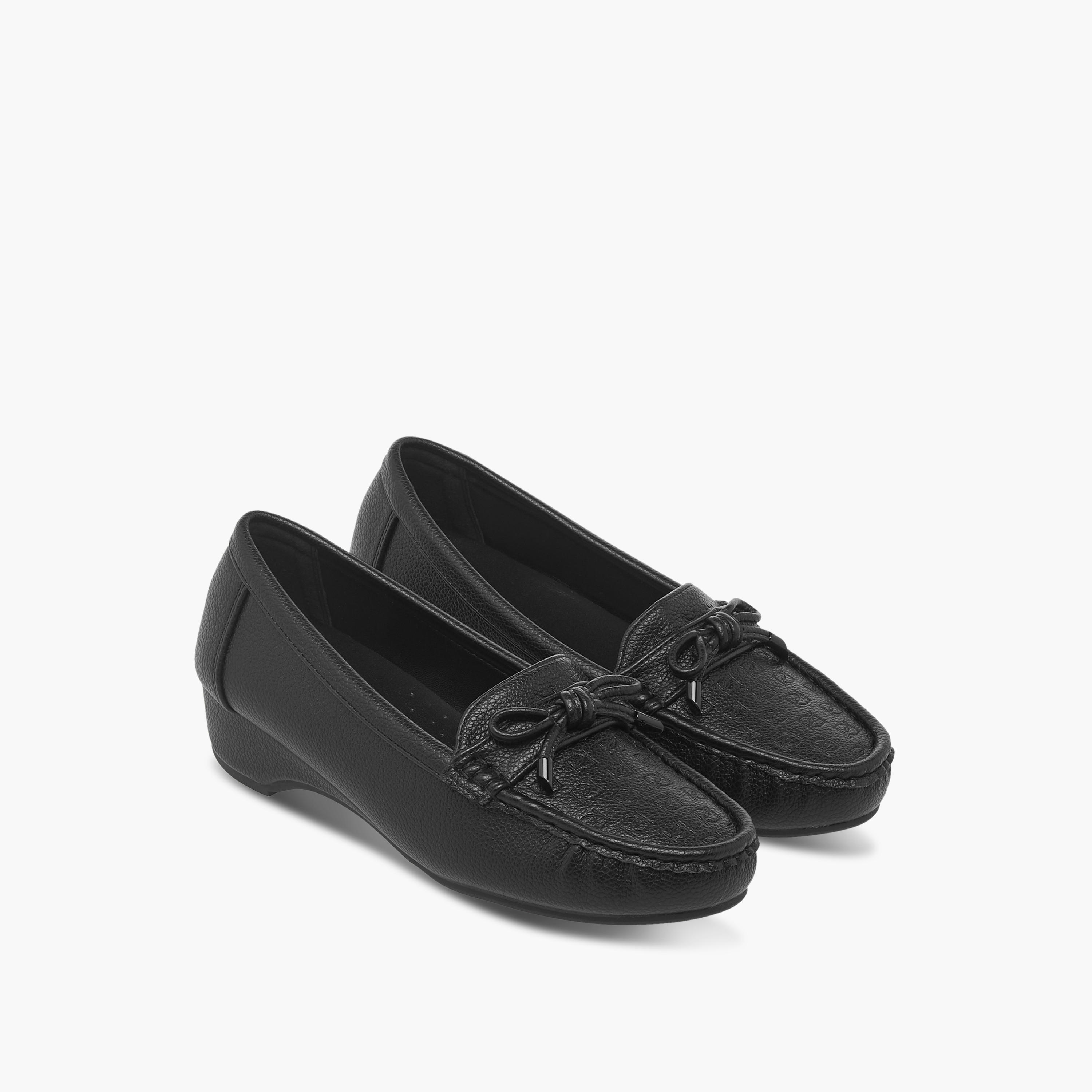 Paprika Monogram Embossed Slip-On Comfort Loafers-women-shoes-loafersandmoccasins-image-1