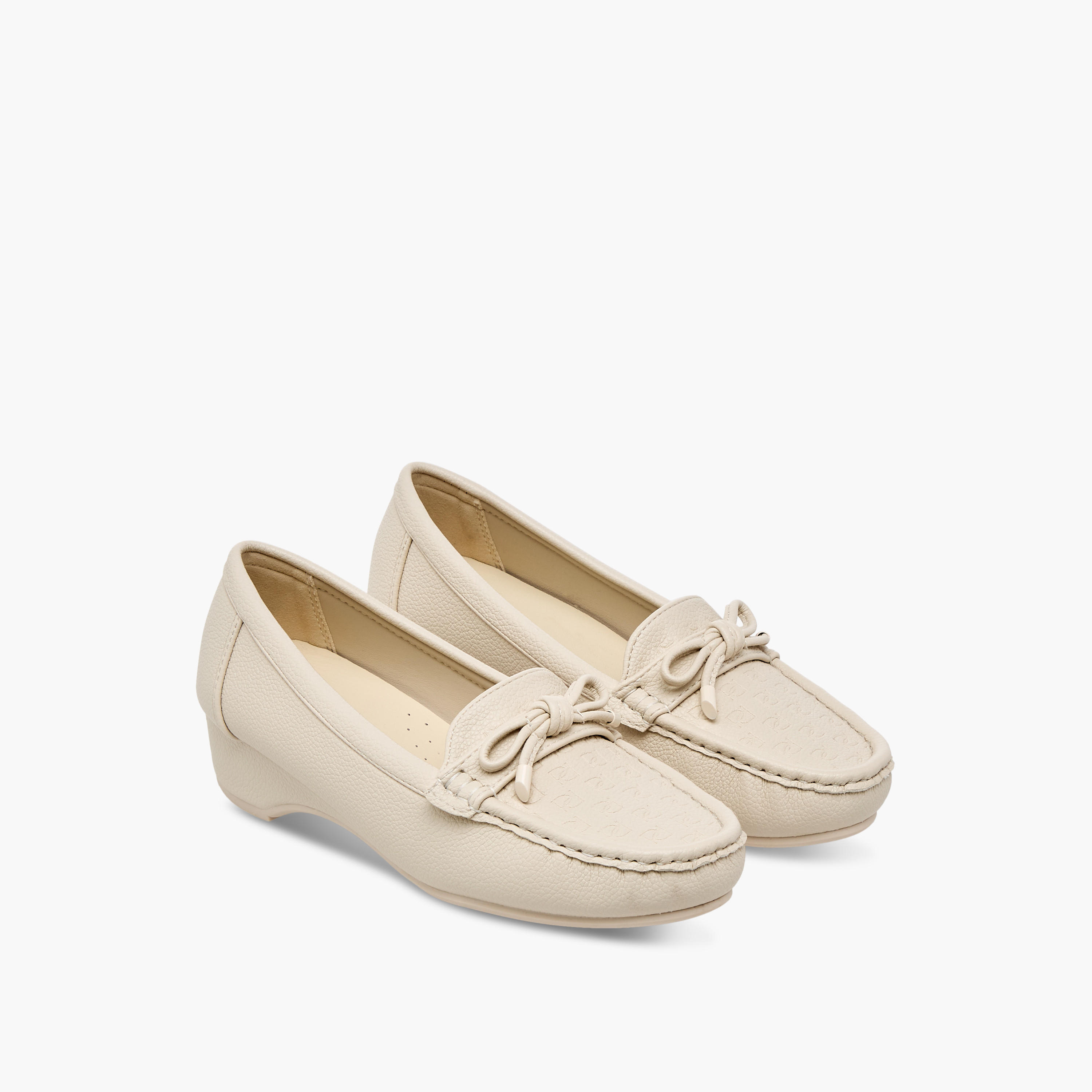 Paprika Monogram Embossed Slip-On Comfort Loafers-women-shoes-loafersandmoccasins-image-1