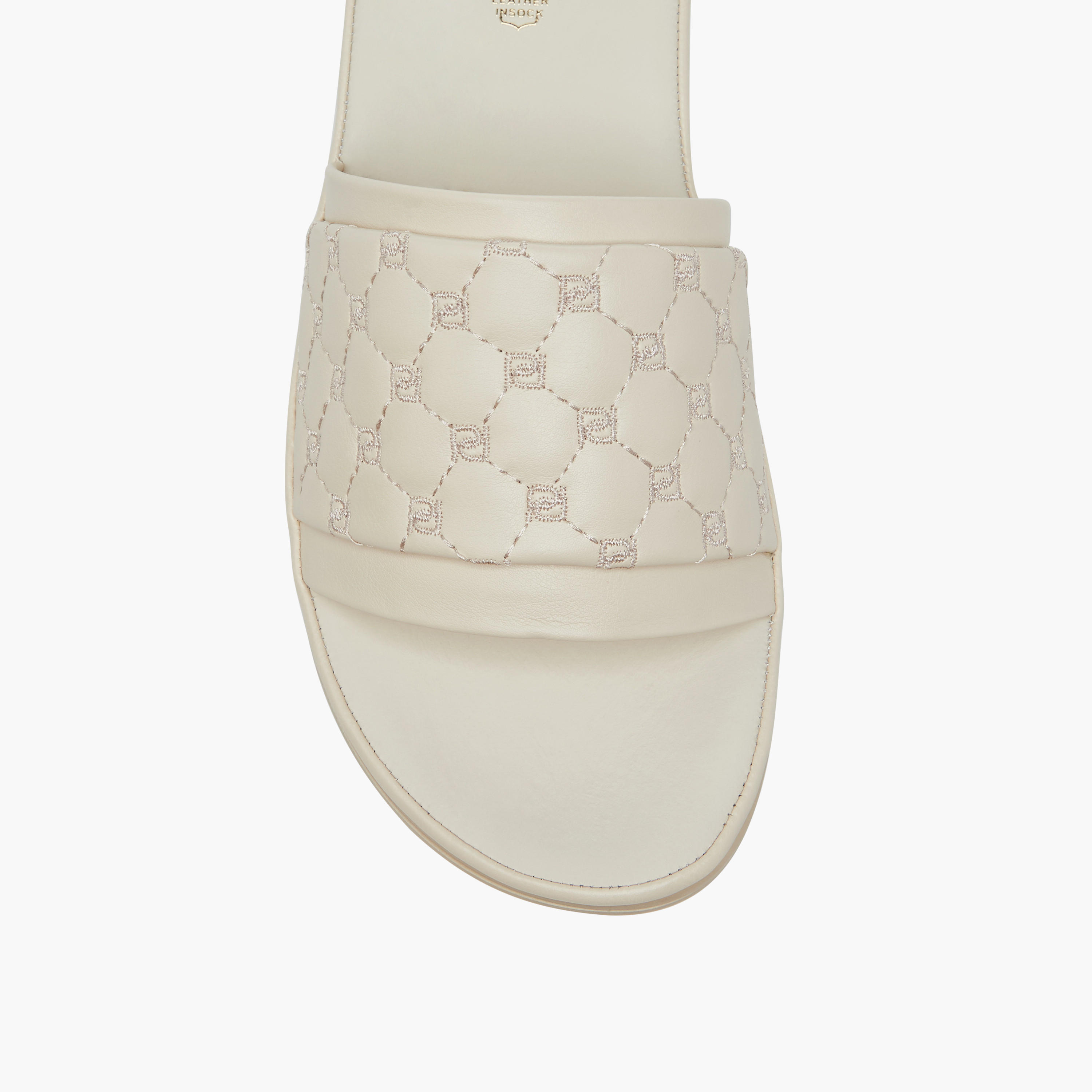 Paprika Monogram Quilted Slip-On Comfort Sandals-women-shoes-flats-sandals-image-4