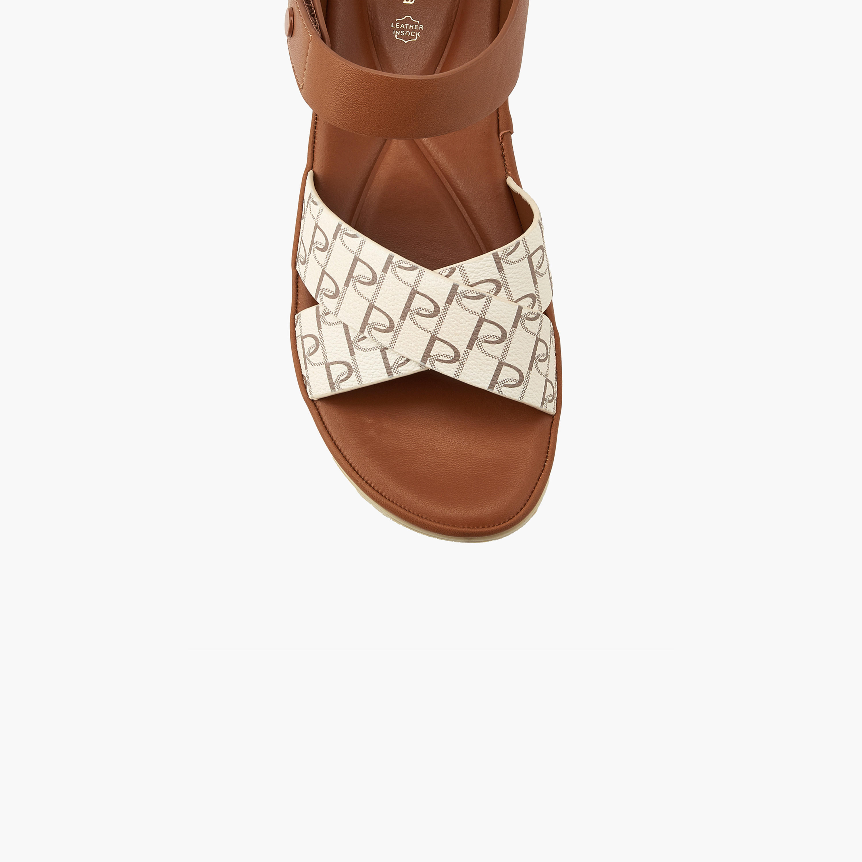 Paprika Women's Monogram Print Cross Strap Sandals-women-shoes-sandals-heeled-image-4