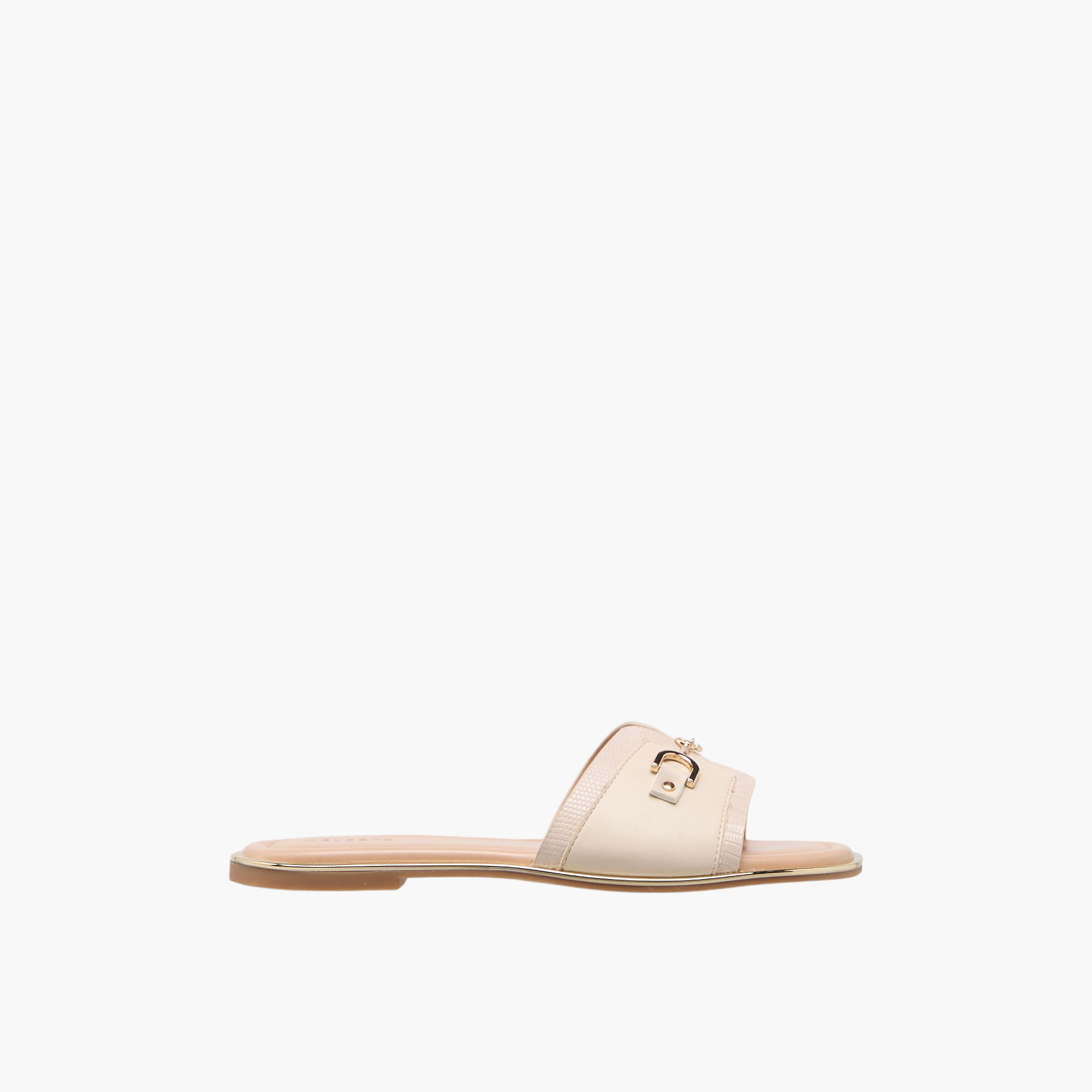 Celeste Women's Textured Slip-On Flat Sandals with Metal Accent-women-shoes-flats-sandals-image-3