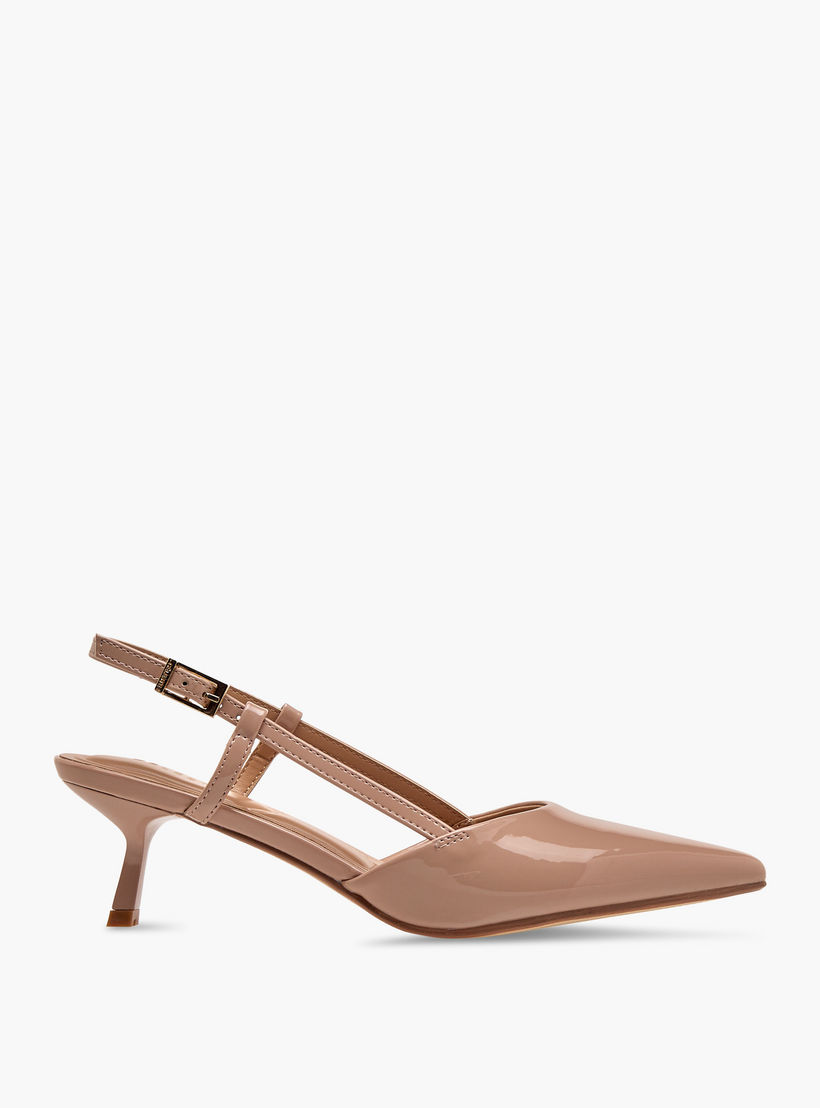 Celeste Women's Pointed Toe Slingback Shoes with Kitten Heels and Buckle Closure-women-shoes-heels-image-3