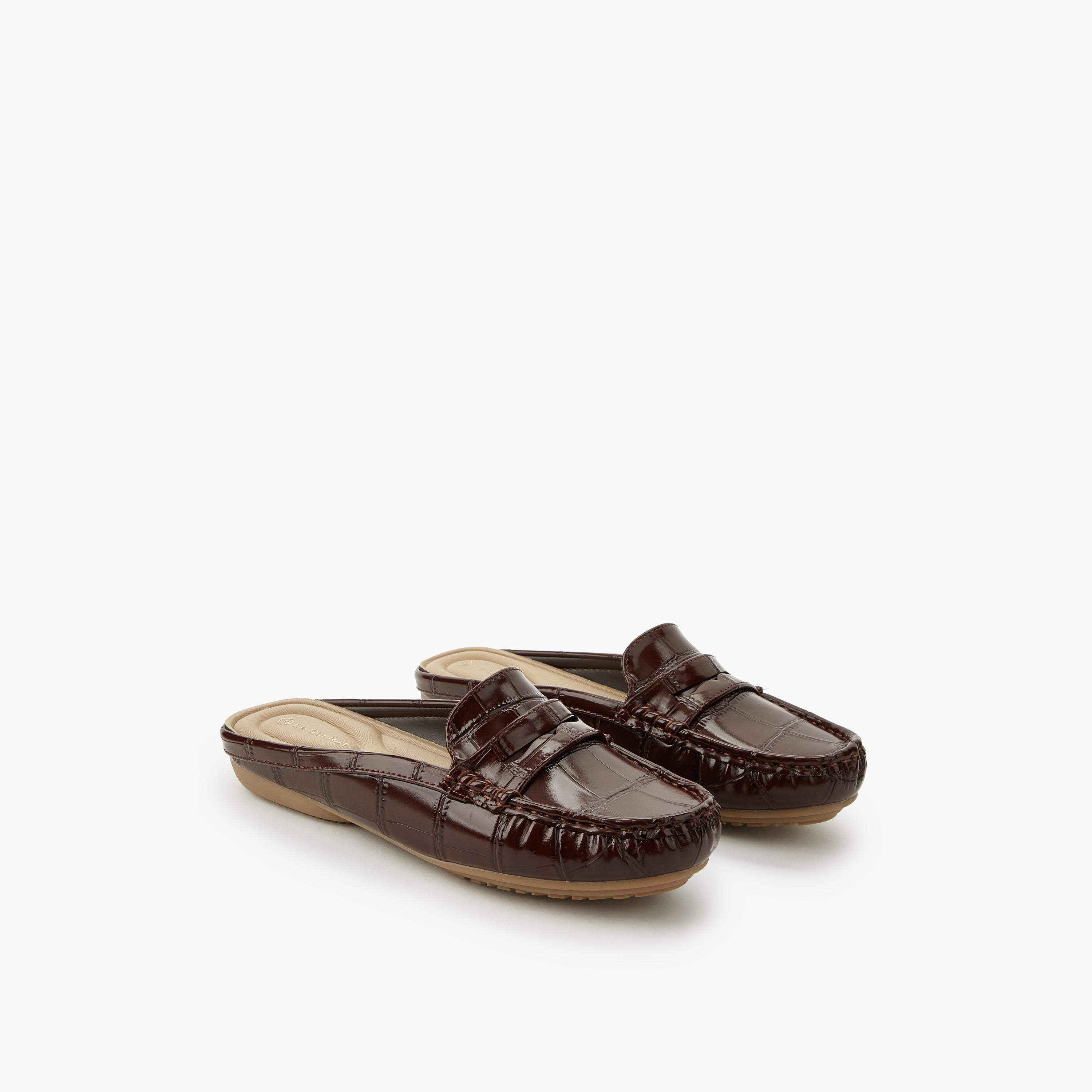 Le Confort Women Textured Mules-women-shoes-flats-mules-image-1