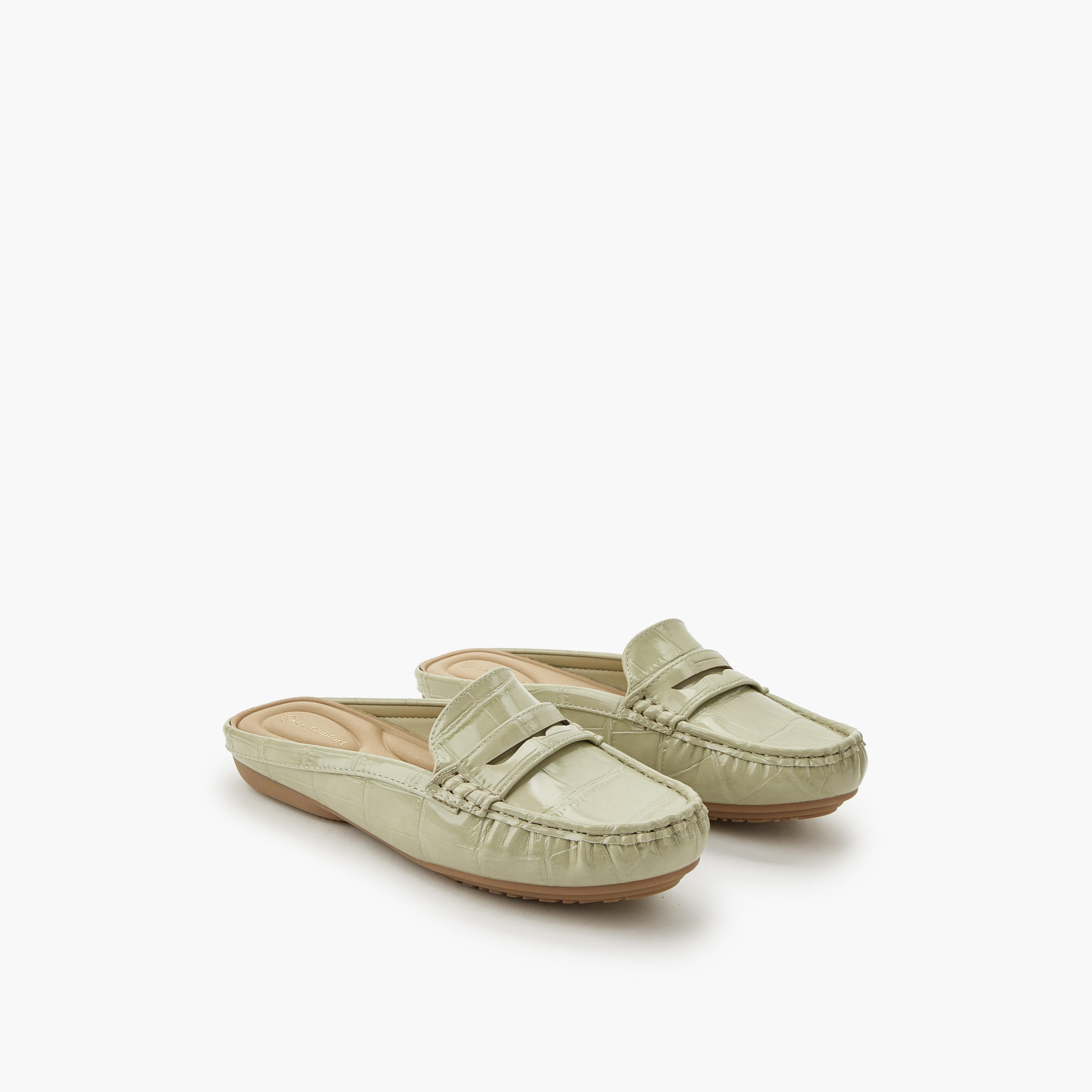 Le Confort Women Textured Mules-women-shoes-flats-mules-image-1