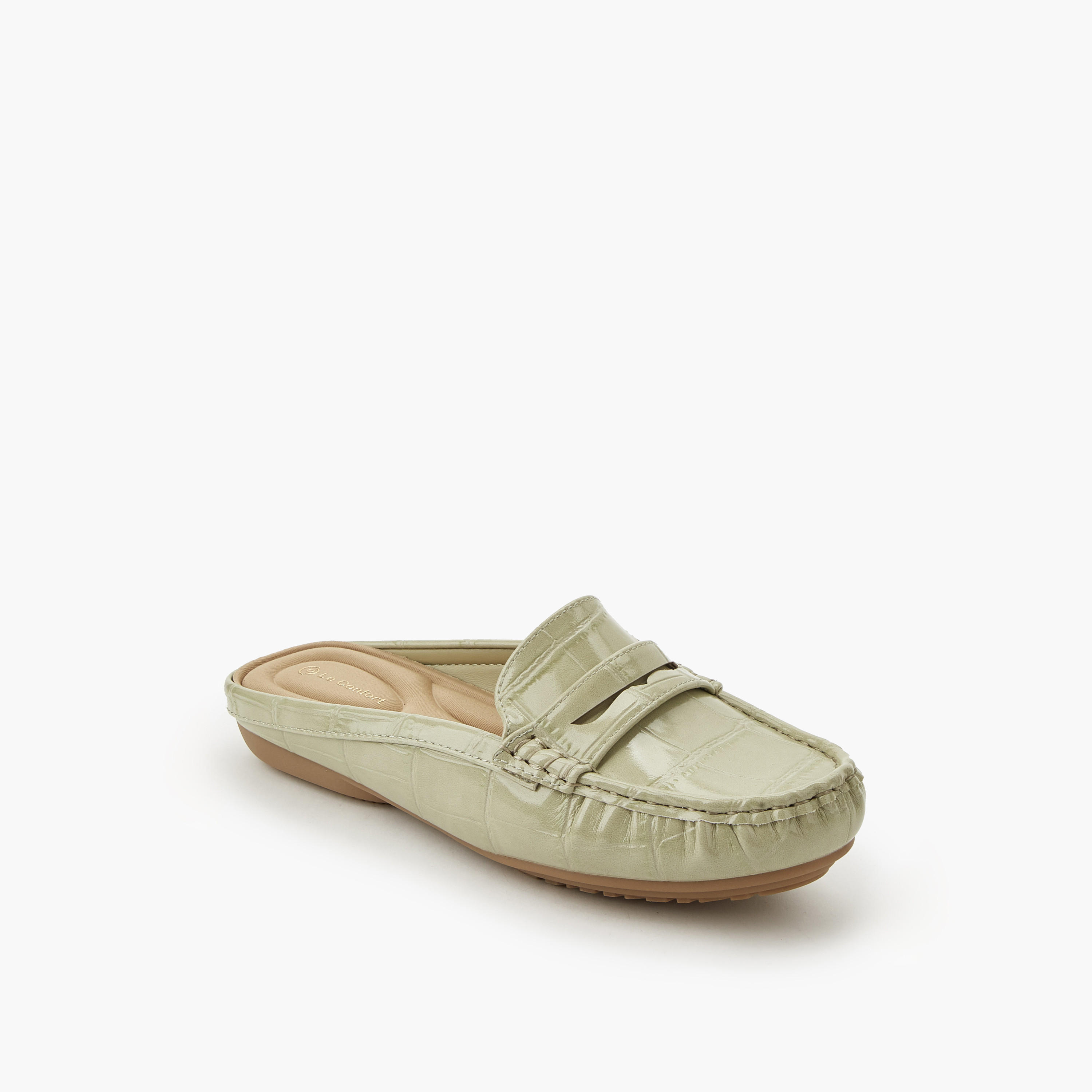 Le Confort Women Textured Mules-women-shoes-flats-mules-image-2