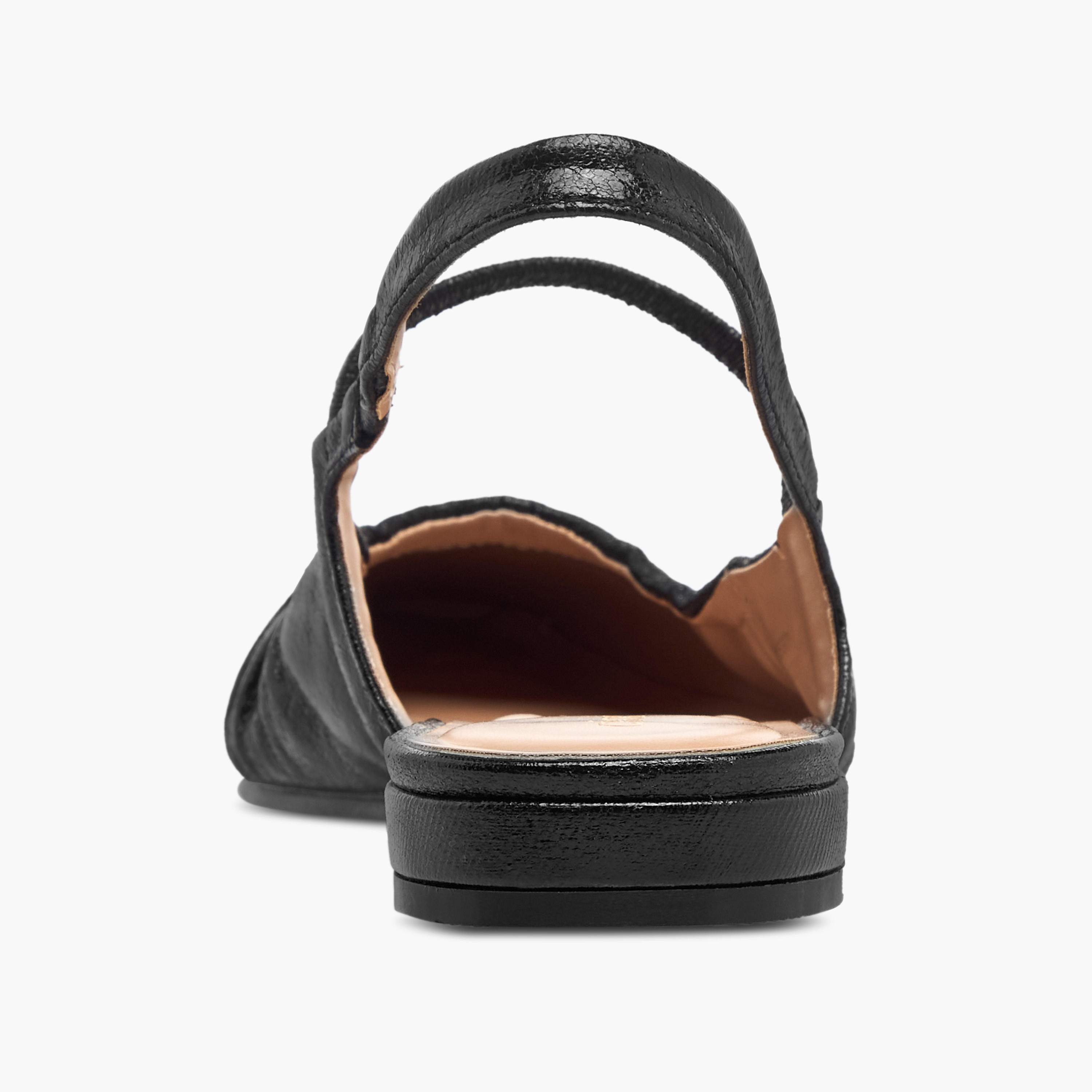 Celeste Women's Textured Slingback Sandal with Elasticated Strap-women-shoes-ballerinas-image-5