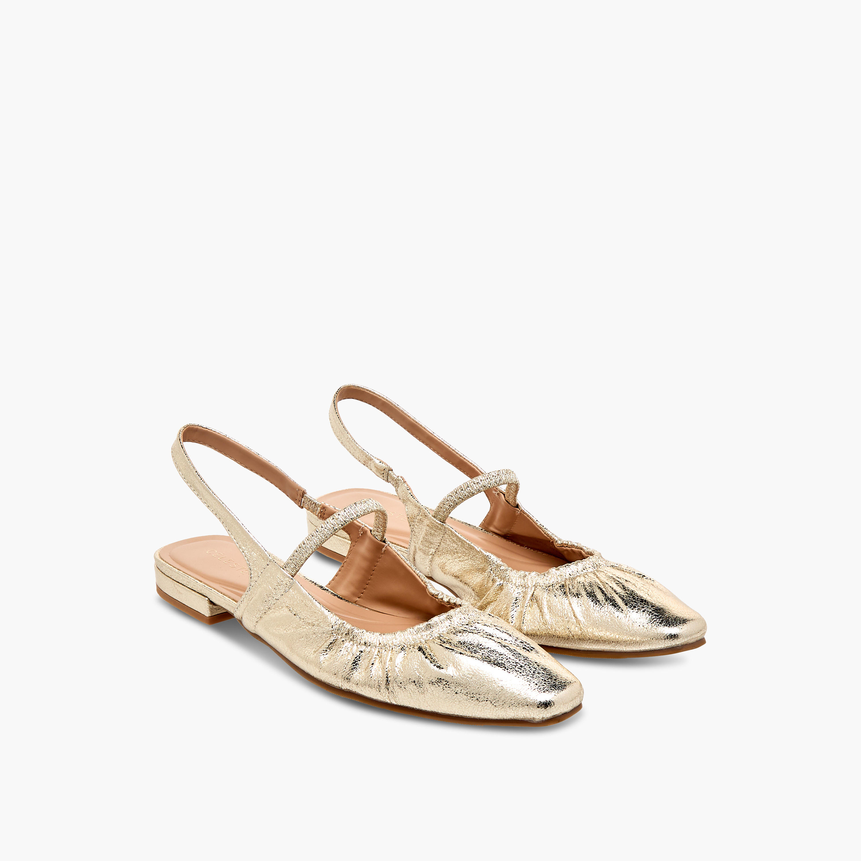 Celeste Women's Textured Slingback Sandal with Elasticated Strap-women-shoes-ballerinas-image-1