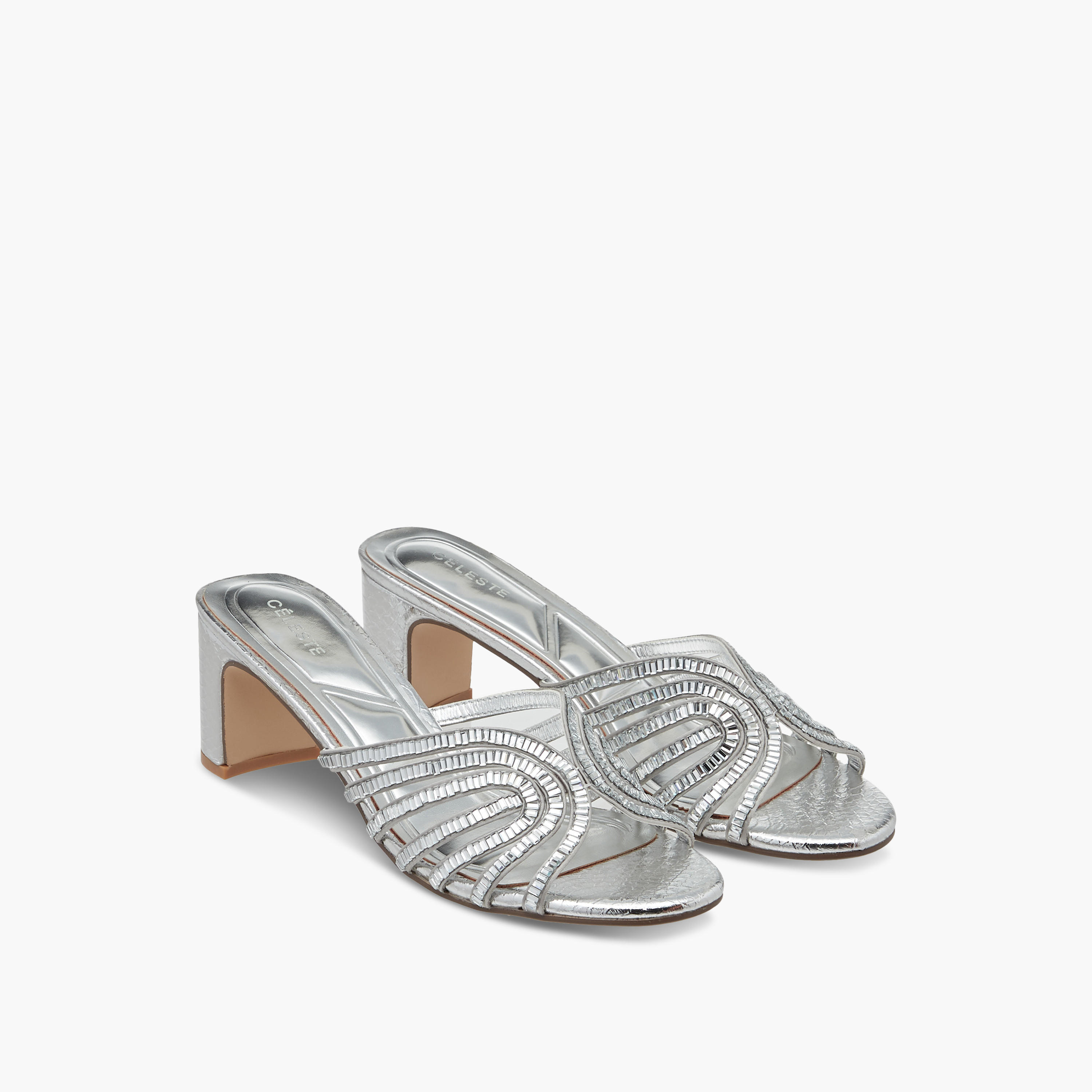 Celeste Women's Embellished Slip-On Sandals with Block Heel-women-shoes-sandals-heeled-image-1
