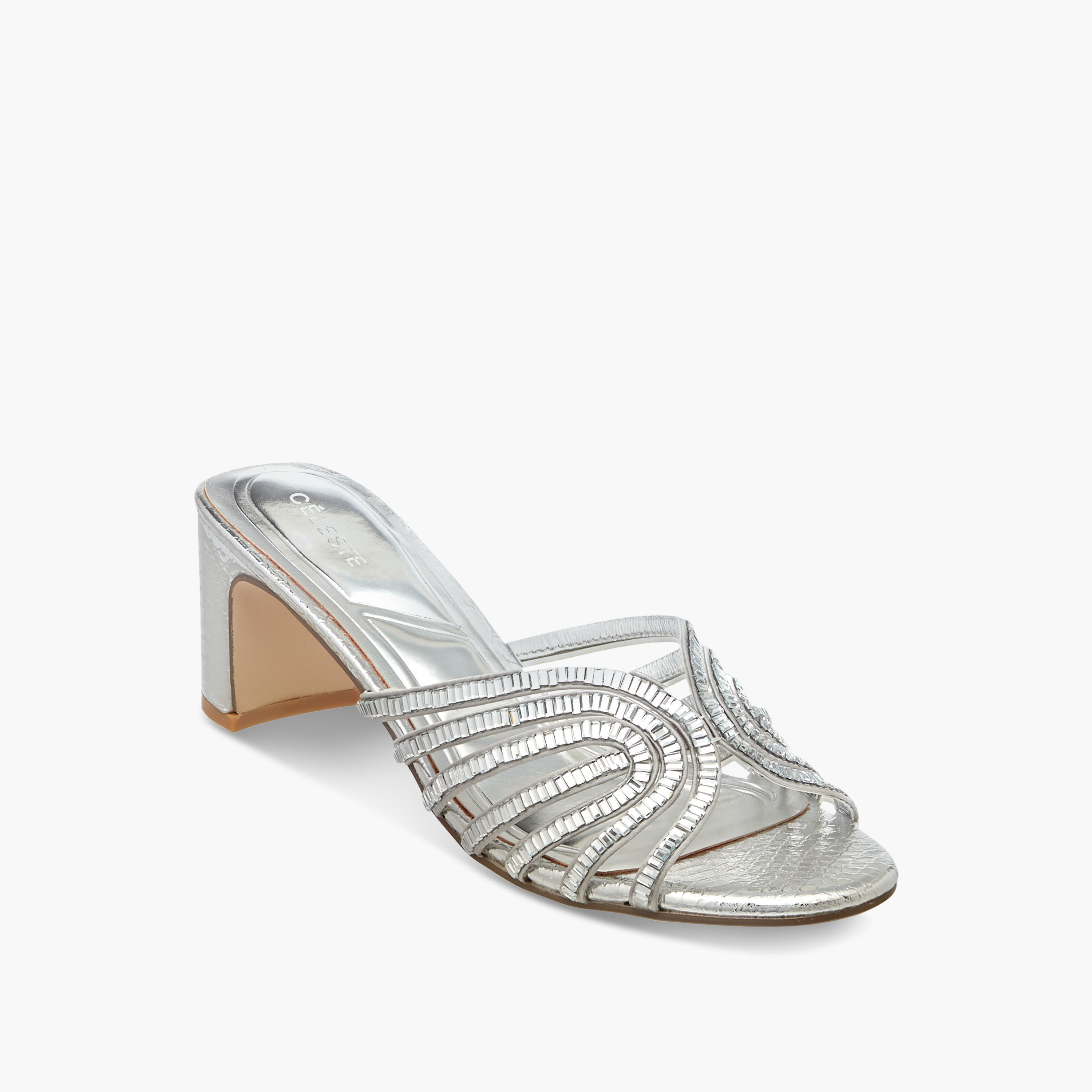 Celeste Women's Embellished Slip-On Sandals with Block Heel-women-shoes-sandals-heeled-image-2