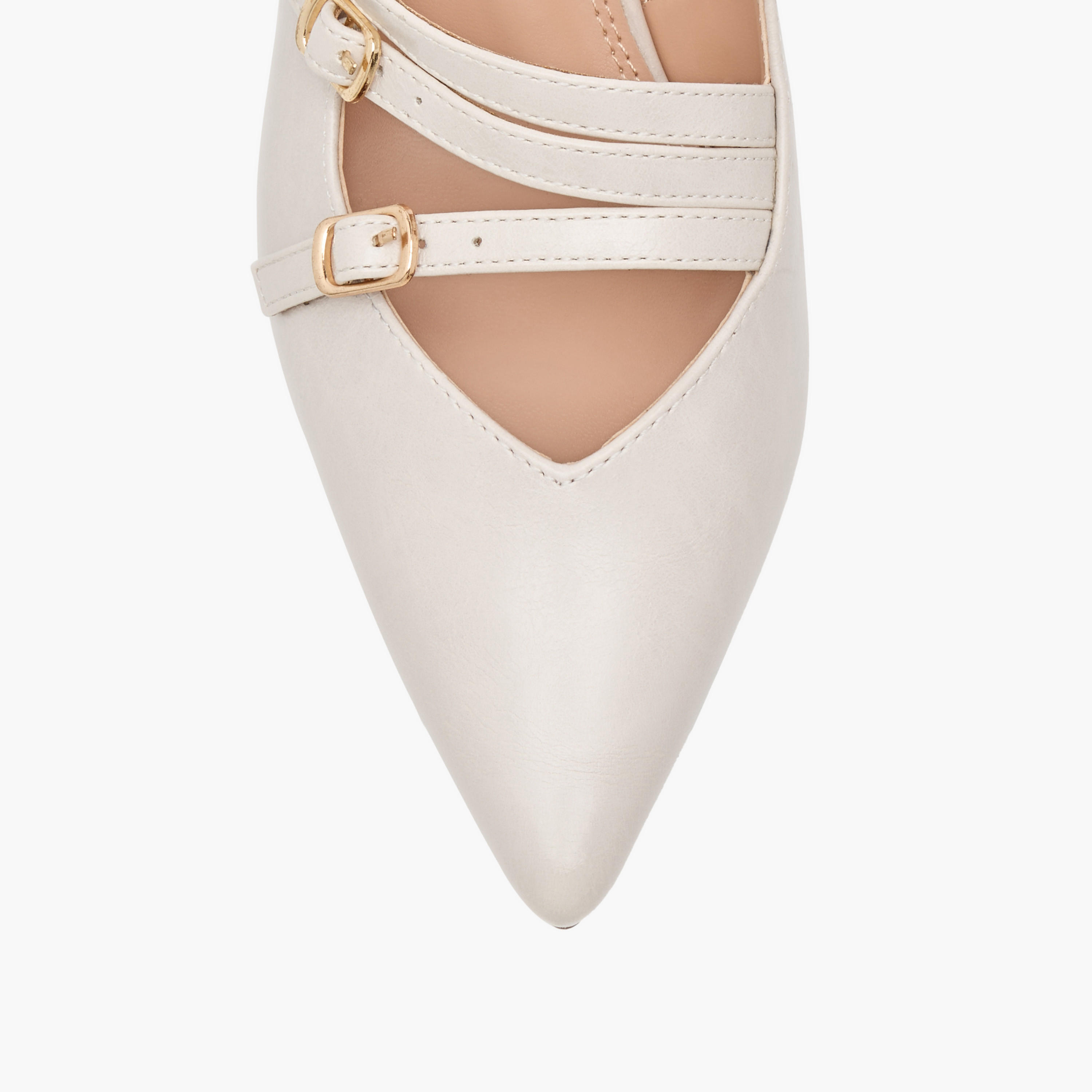 Celeste Women's Pointed Toe Shoes with Kitten Heels and Pin Buckle Closure-women-shoes-heels-image-4