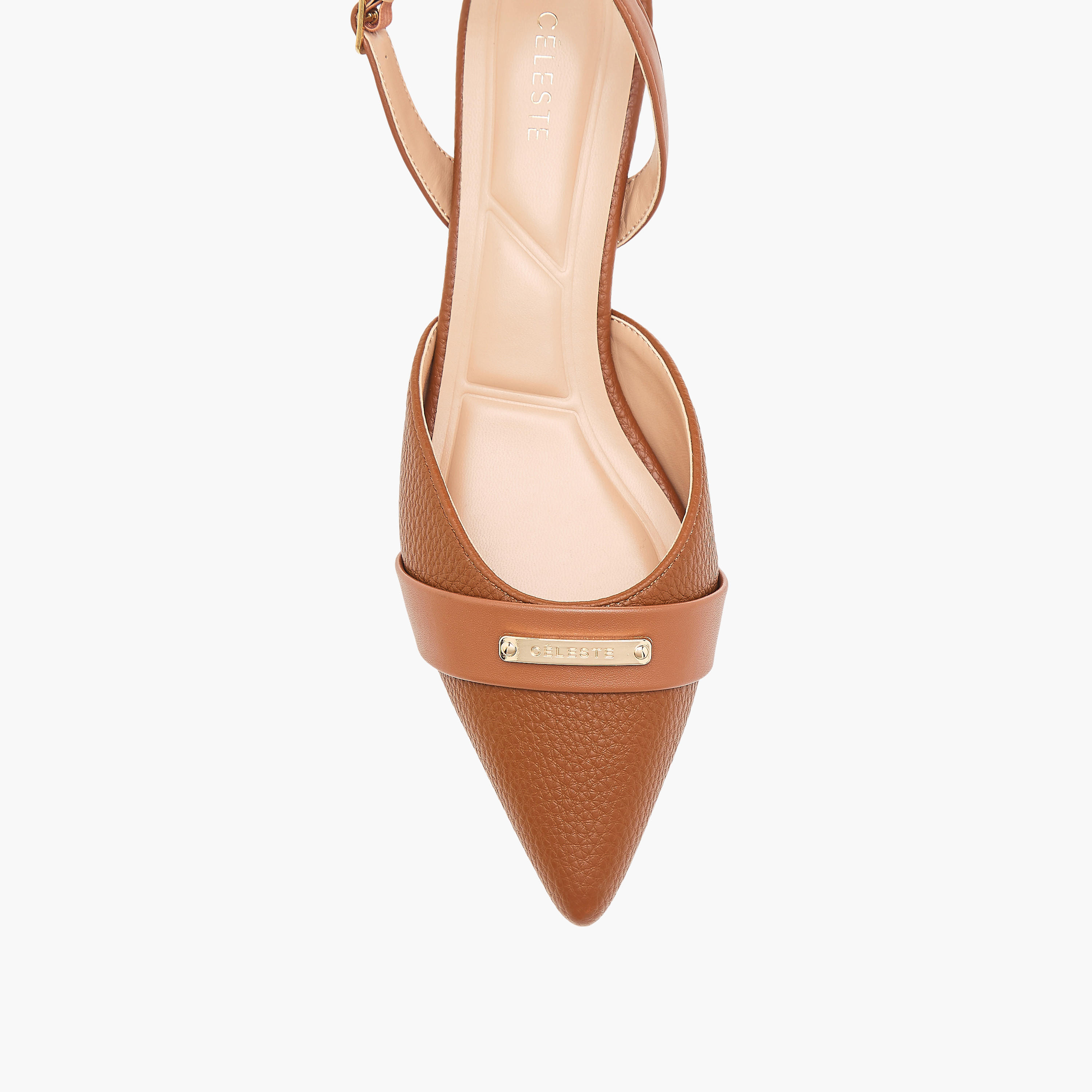 Celeste Women's Pointed Toe Block Heeled Shoes with Buckle Closure-women-shoes-sandals-heeled-image-4