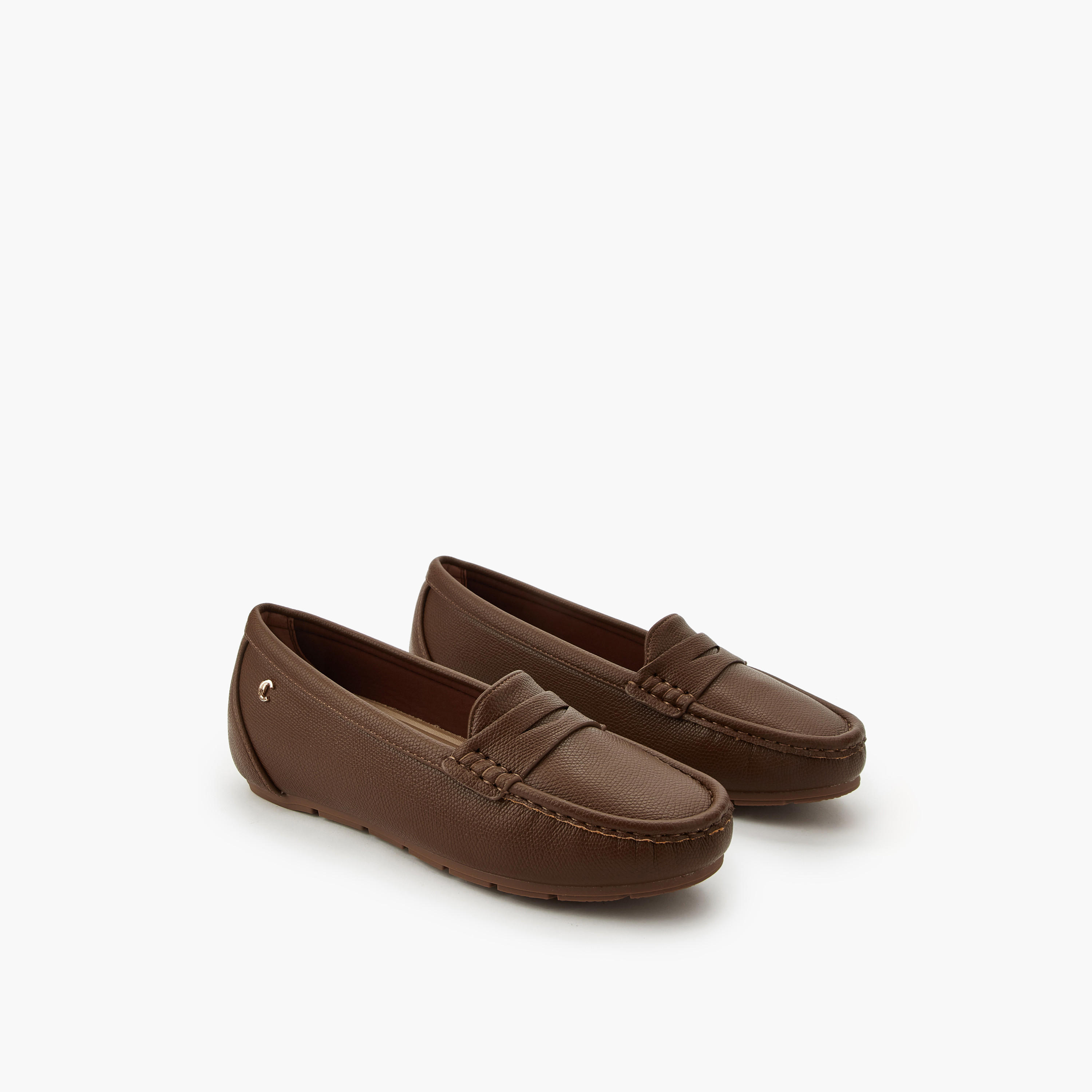 حذاء سهل الارتداء بارز الملمس للنساء من لو كونفورت-women-shoes-flats-loafers-image-1
