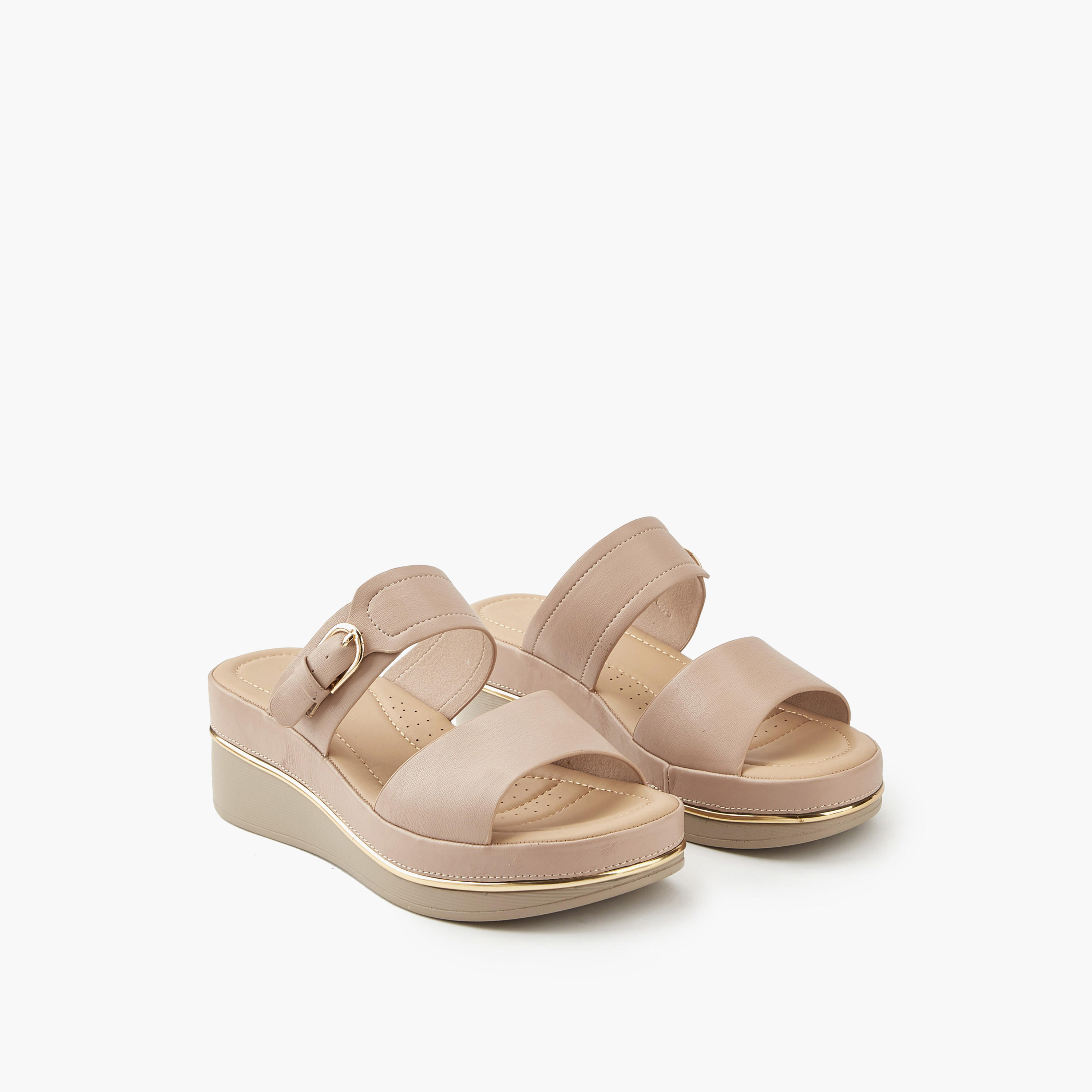 Flora Bella Buckle Accent Slip-On Sandals-women-shoes-sandals-heeled-image-1