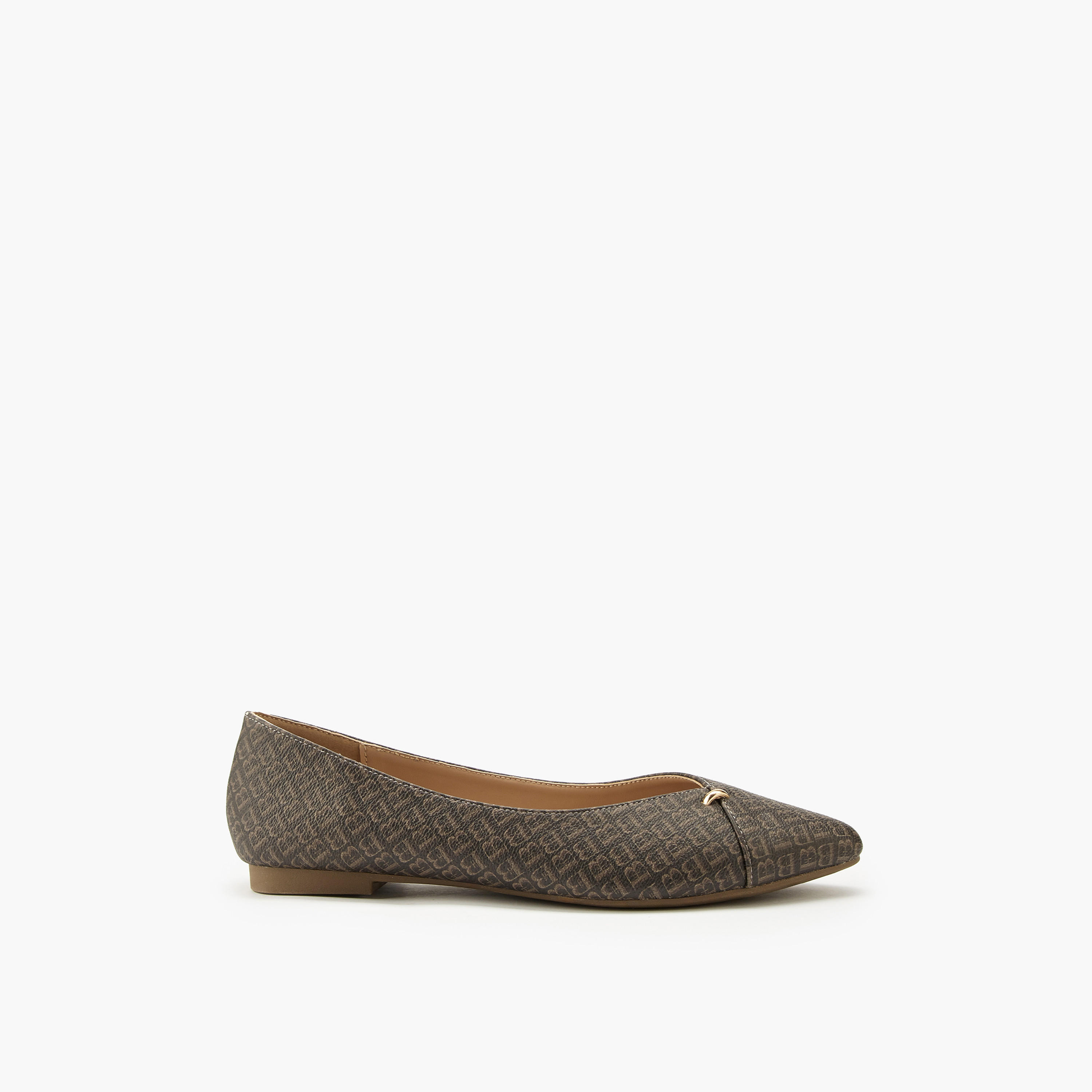 Flora Bella Monogram Print Slip-On Ballerina Shoes-women-shoes-ballerinas-image-2