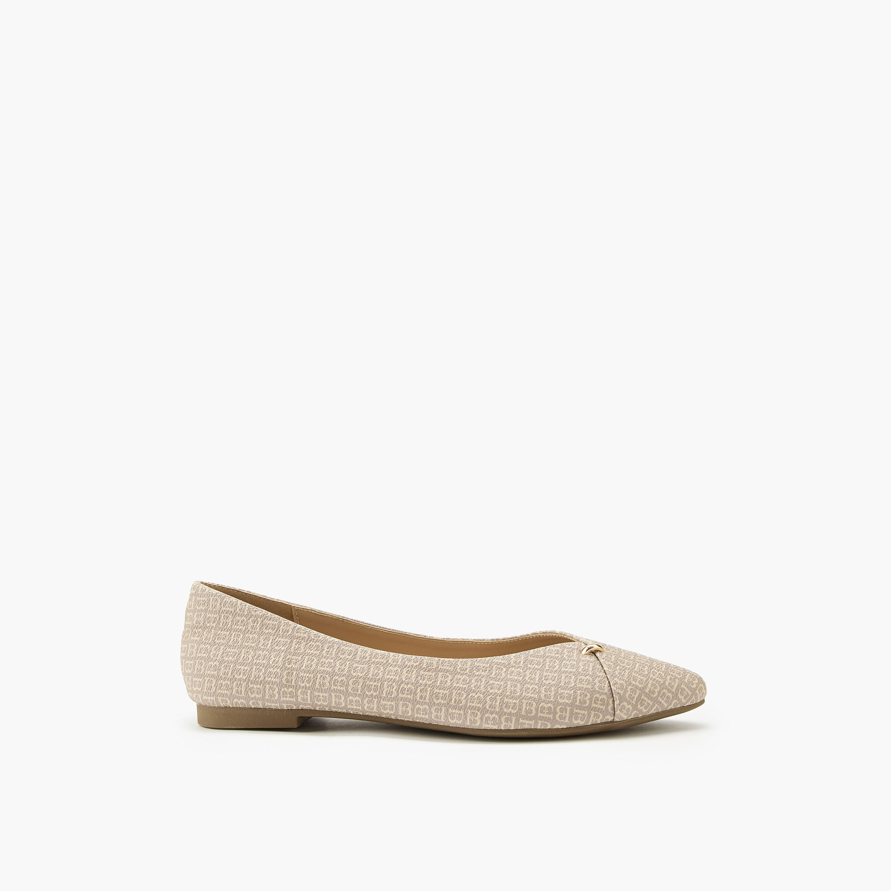 Flora Bella Monogram Print Slip-On Ballerina Shoes-women-shoes-ballerinas-image-2