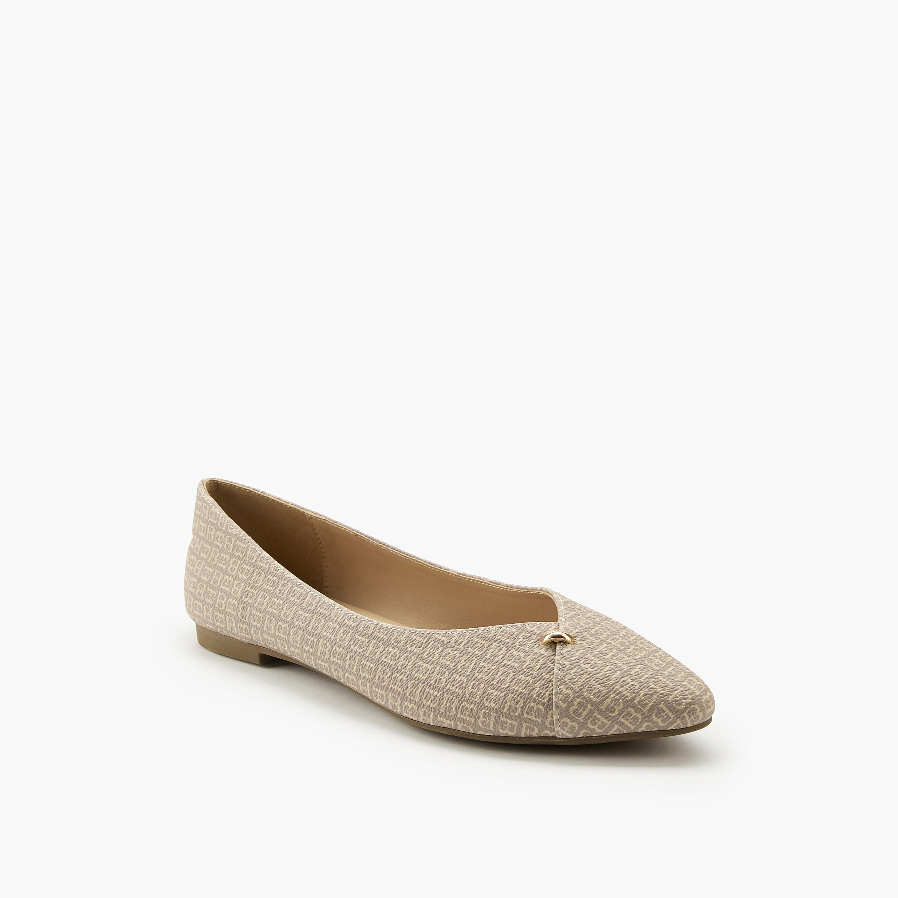 Flora Bella Monogram Print Slip-On Ballerina Shoes-women-shoes-ballerinas-image-3