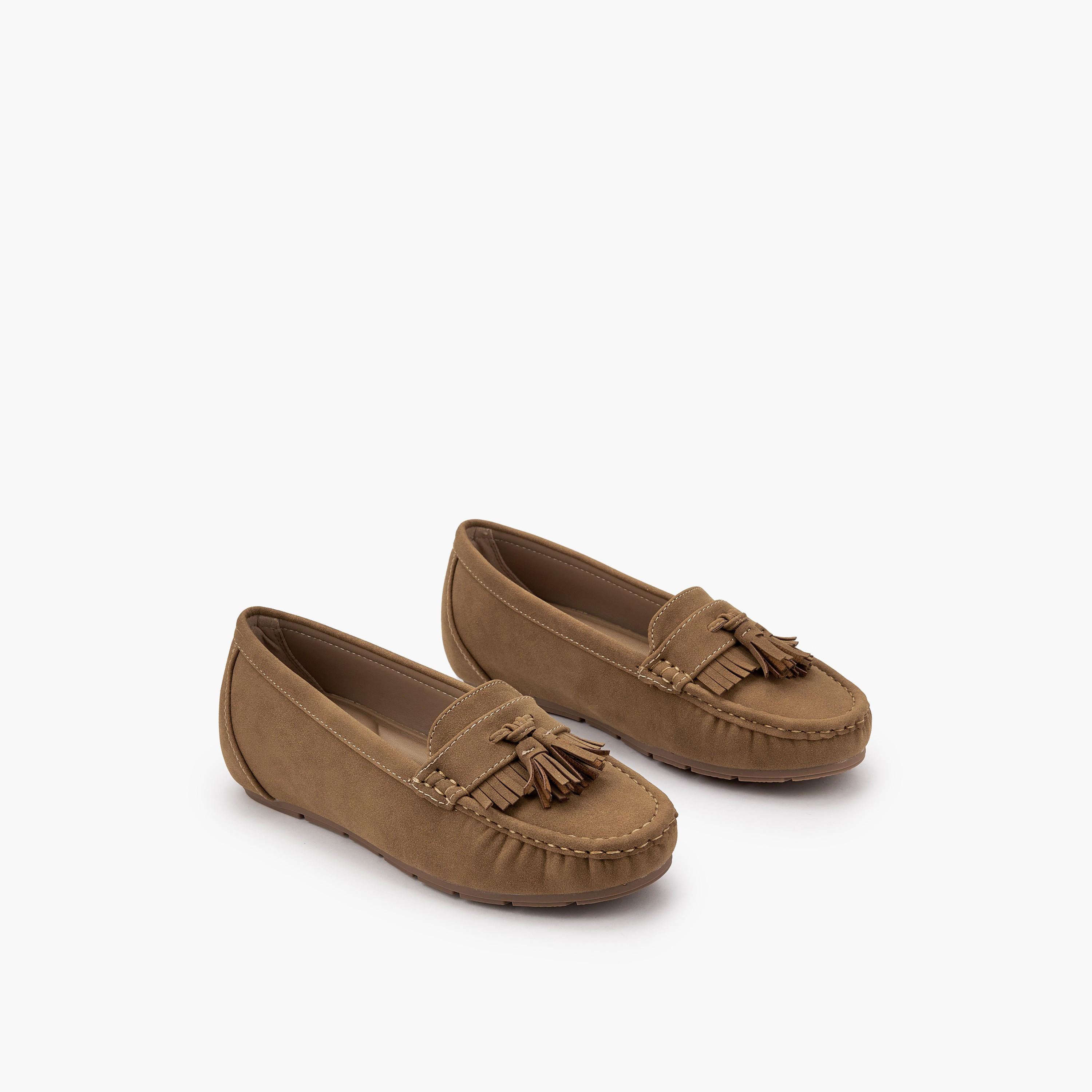 Le Confort Women Suede Tassel Detail Loafers-women-shoes-loafersandmoccasins-image-1