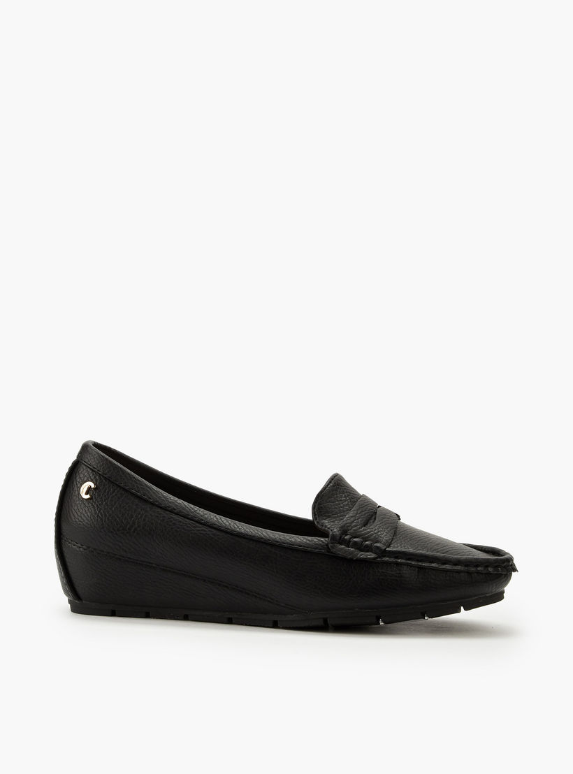 حذاء سهل الارتداء بكعب ويدج للنساء من لو كونفورت-women-shoes-loafersandmoccasins-image-3