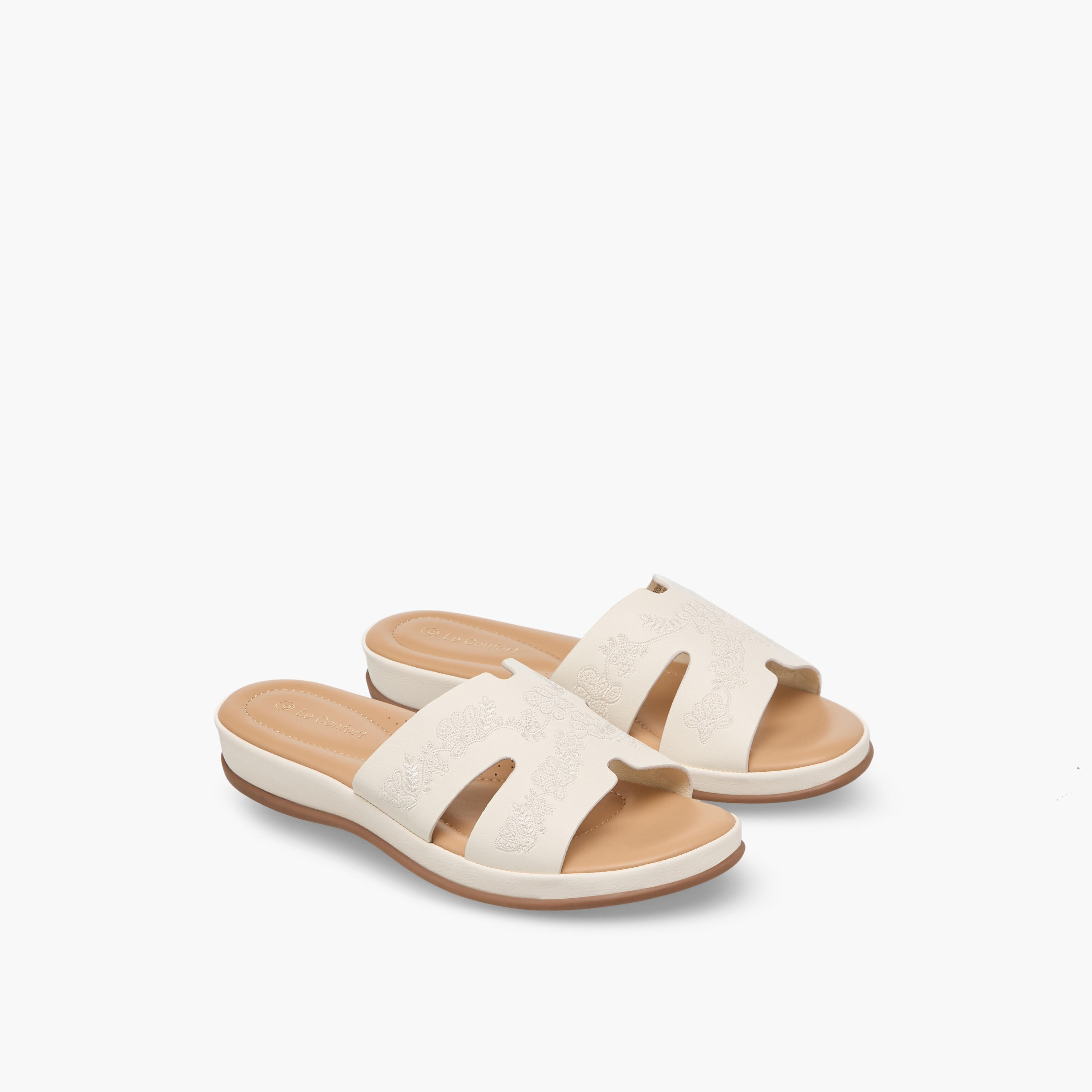Le Confort Women Embroidered Comfort Sandals-women-shoes-flats-sandals-image-1