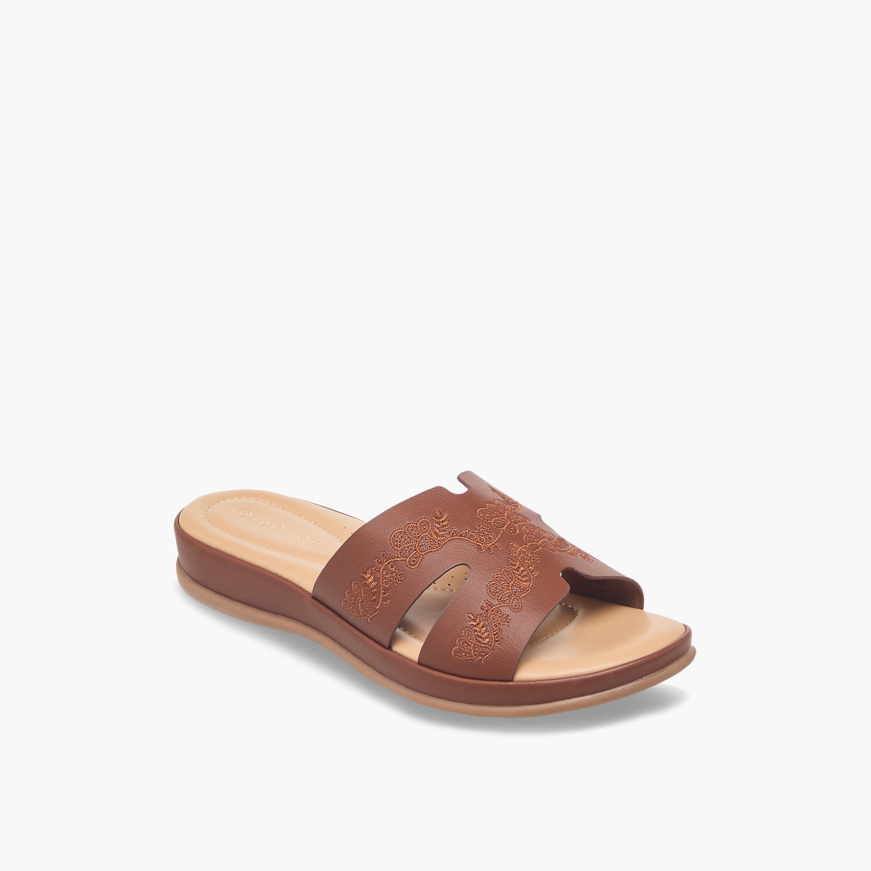 Le Confort Women Embroidered Comfort Sandals-women-shoes-flats-sandals-image-2