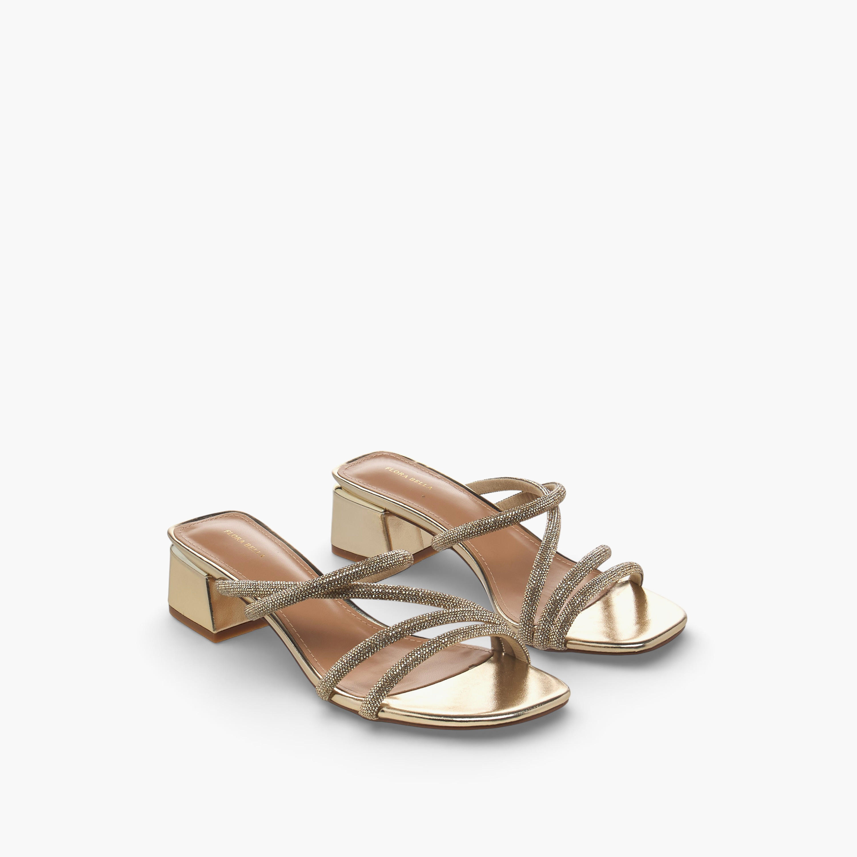 صندل بكعب عريض وبحزام مزين للنساء من فلورا بيلا-women-shoes-sandals-heeled-image-1