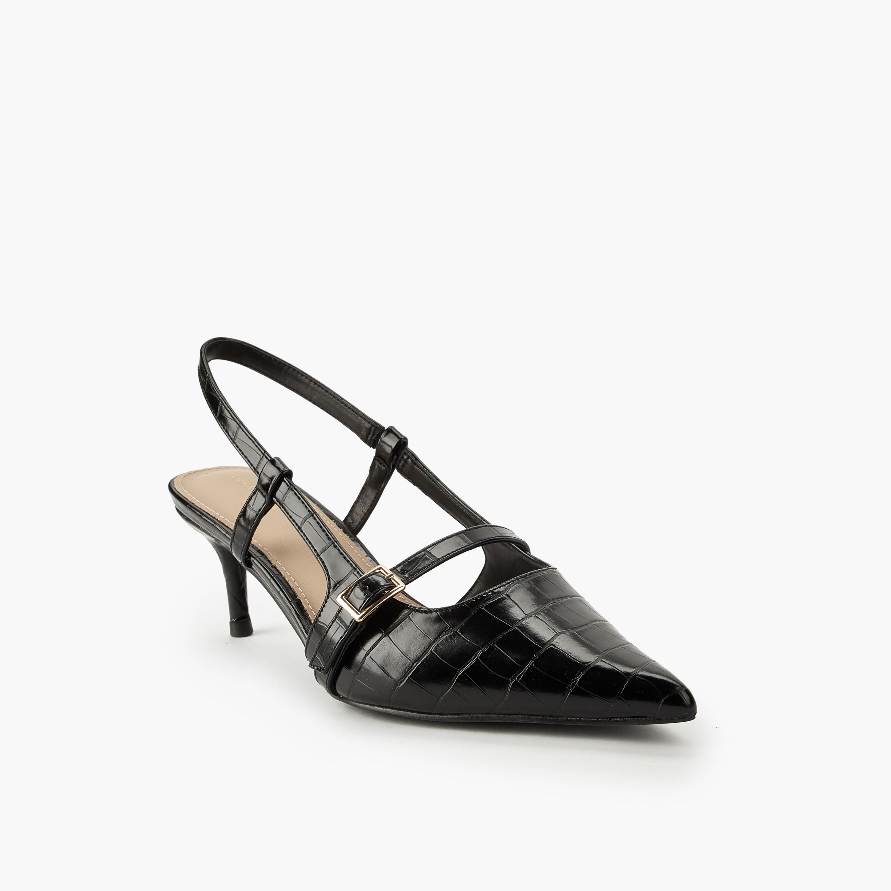 حذاء بحزام خلفي وإبزيم للنساء من فلورا بيلا-women-shoes-heels-image-3
