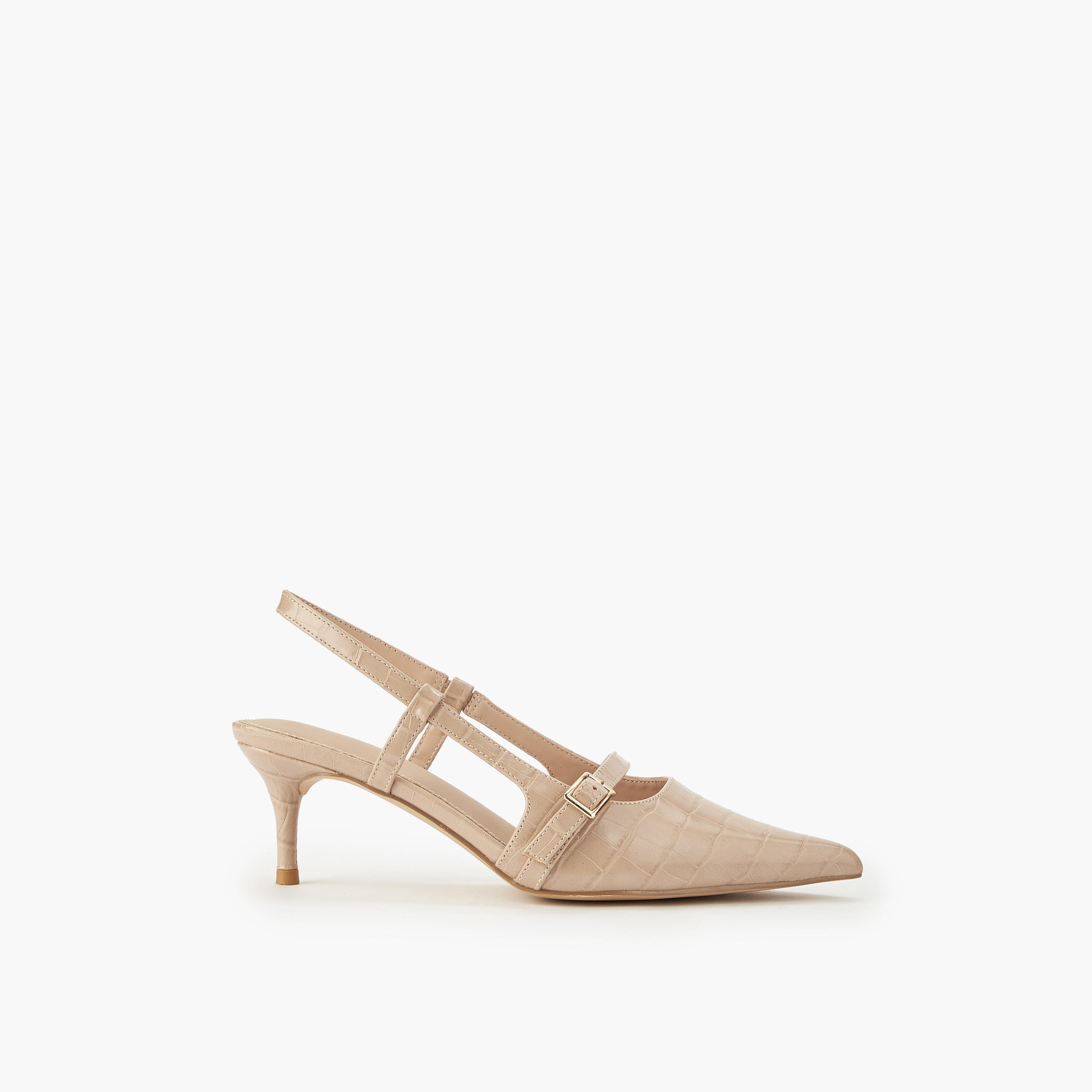 حذاء بحزام خلفي وإبزيم للنساء من فلورا بيلا-women-shoes-heels-image-2