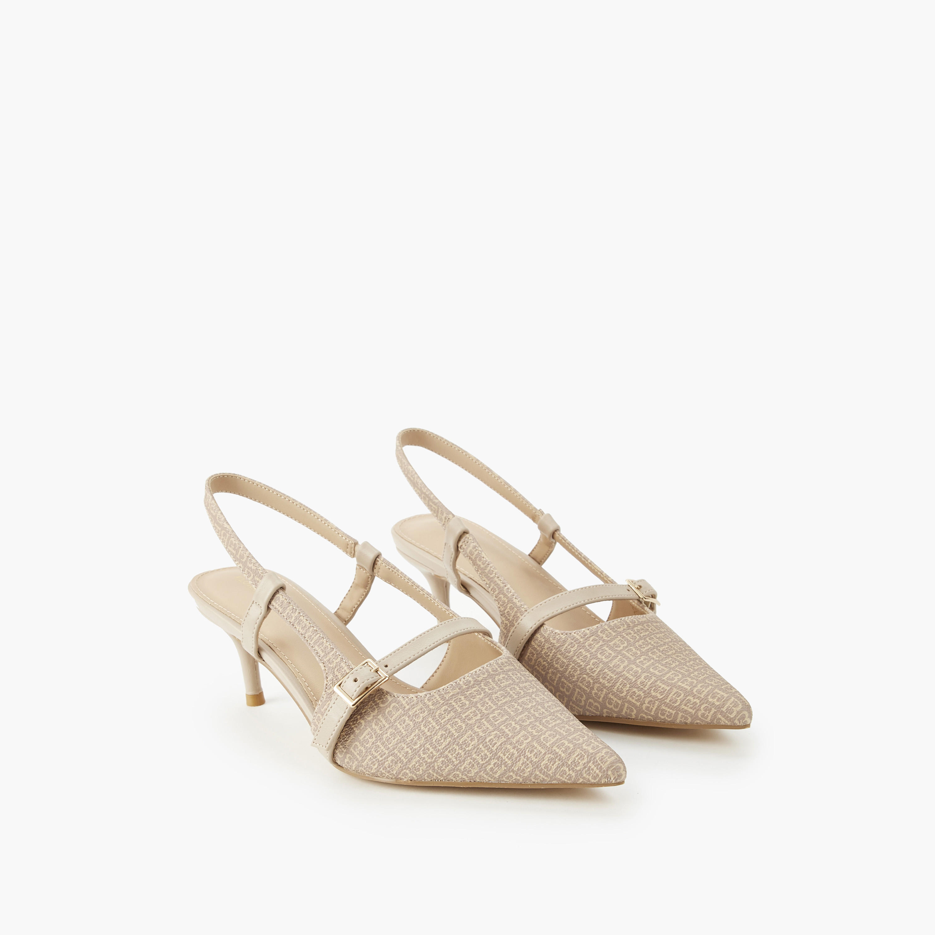 Flora Bella Women Monogram Print Slingback Shoes-women-shoes-heels-image-1