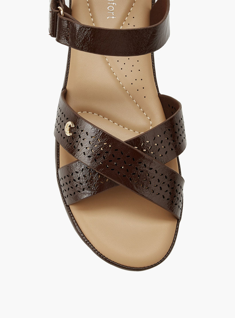 صندل بشريط إغلاق لاصق للنساء من لو كونفورت-women-shoes-sandals-flats-image-4