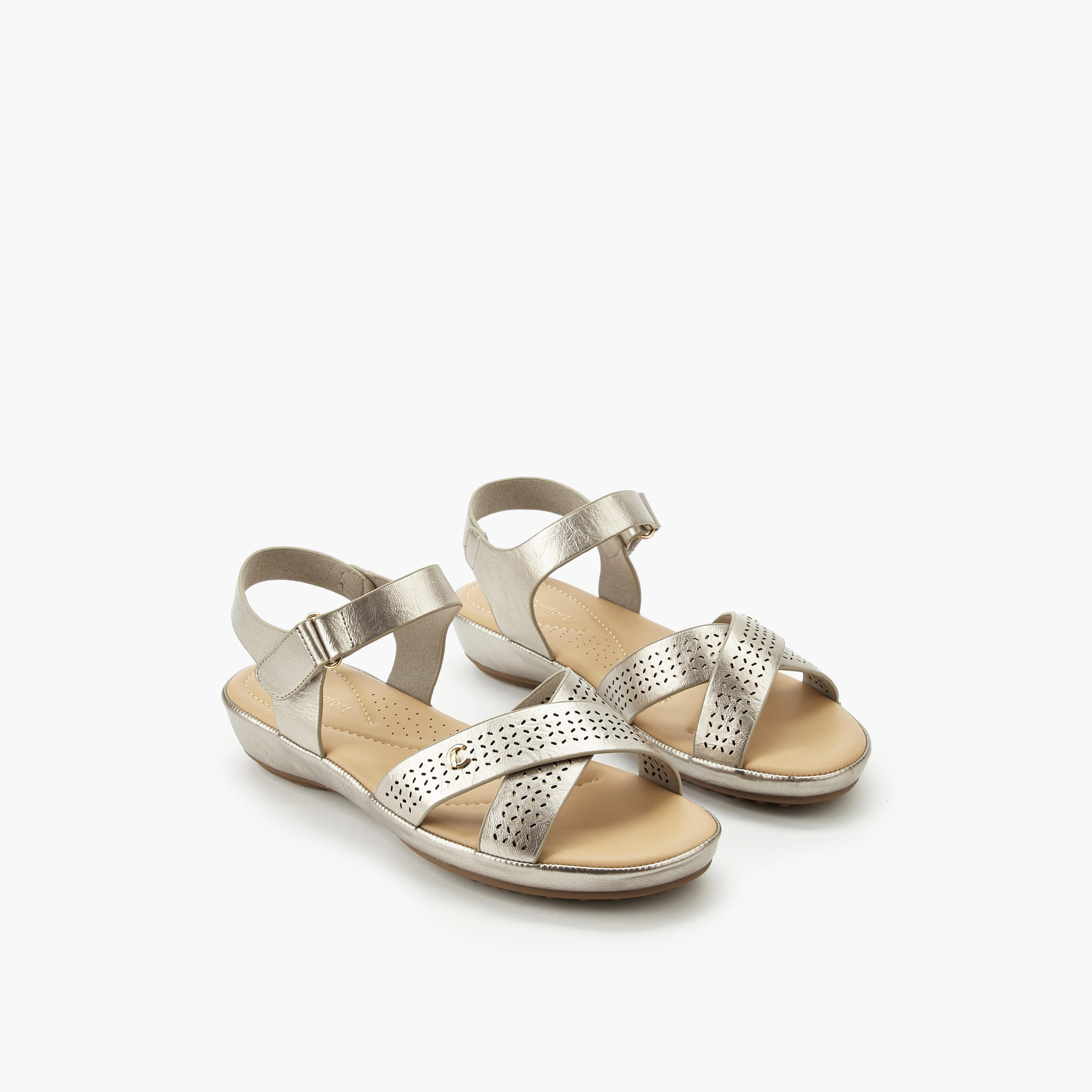 Le Confort Women Hook & Loop Sandals-women-shoes-sandals-flats-image-1