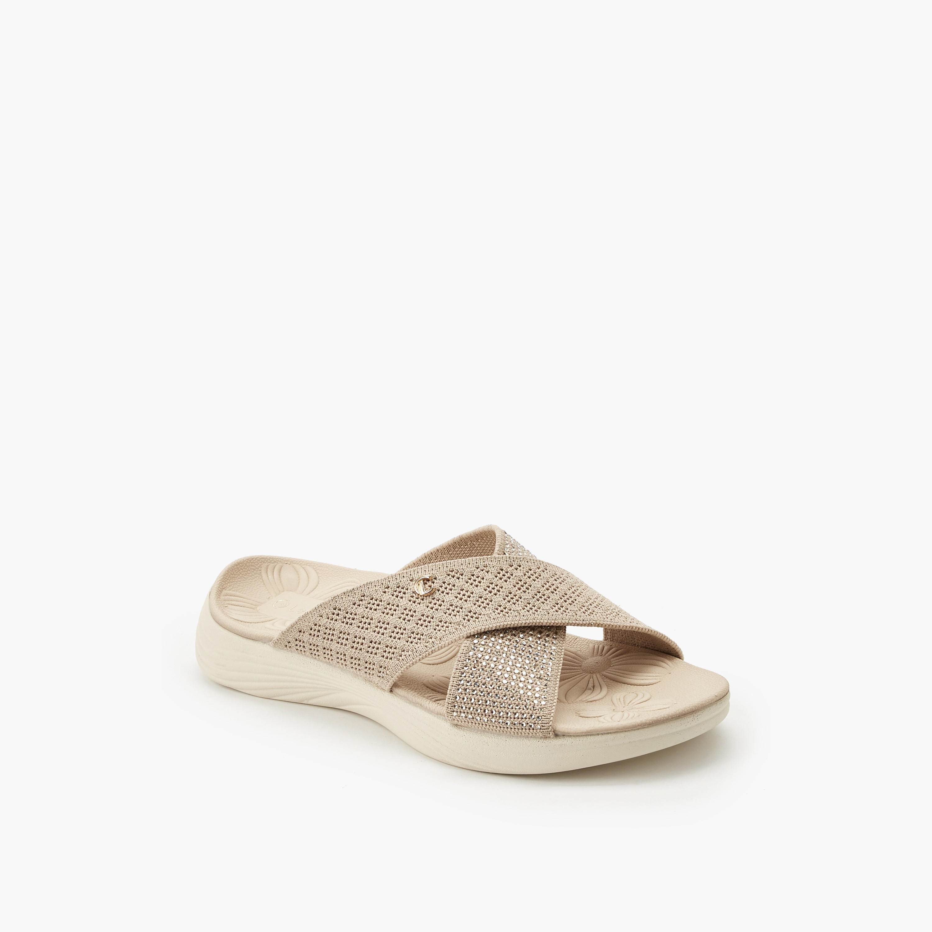 Le Confort Women Shimmering Accent Slip-On Sandals-women-shoes-sandals-flats-image-2