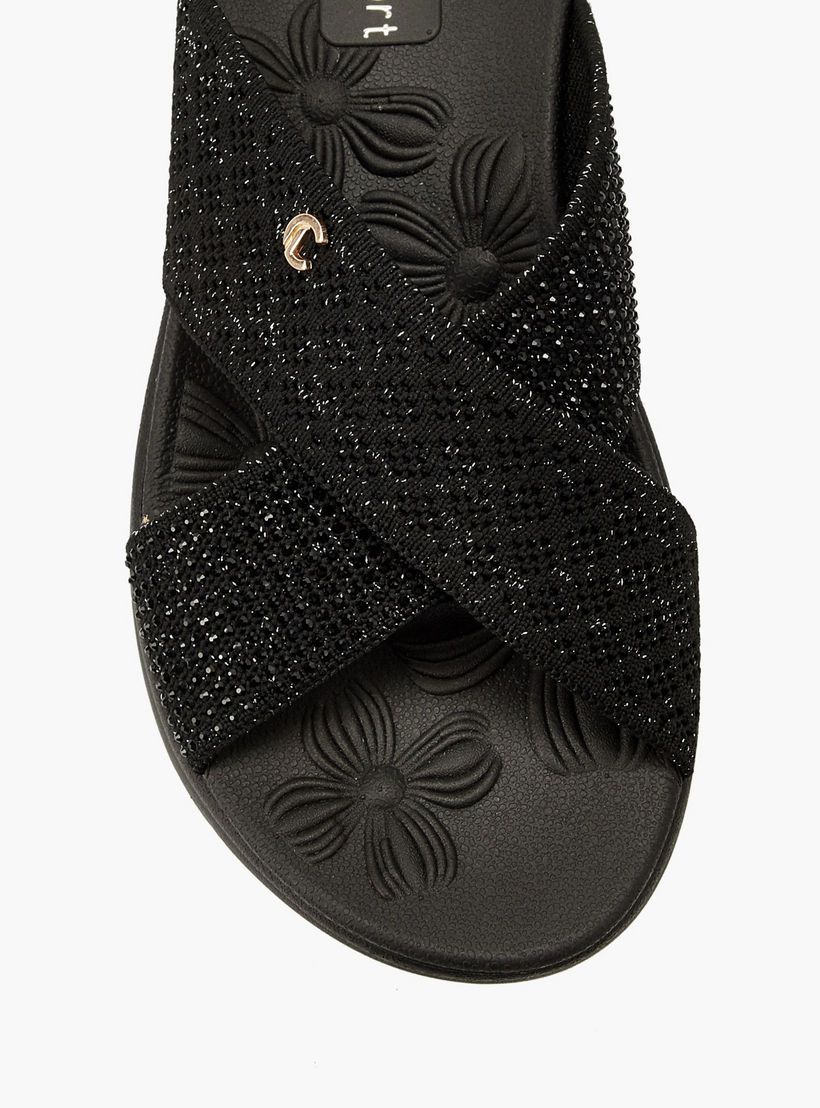 صندل سهل الارتداء بزينة لامعة للنساء من لو كونفورت-women-shoes-sandals-flats-image-4