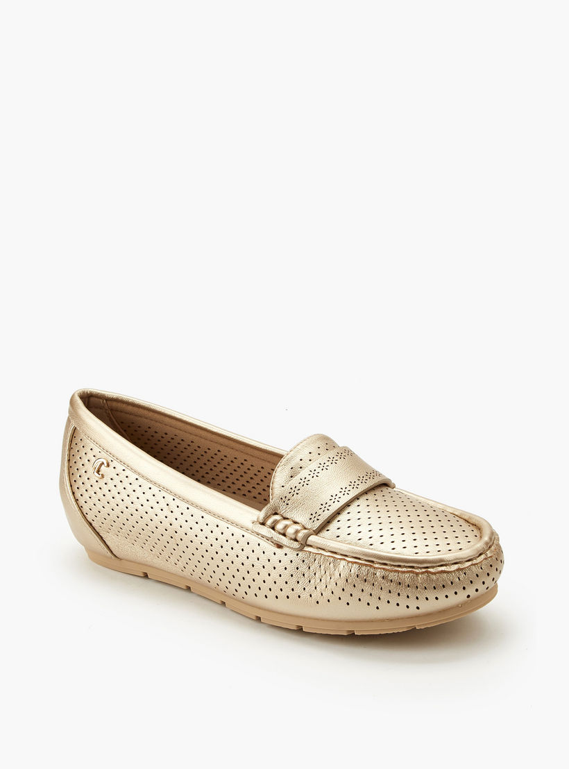 حذاء سهل الارتداء مريح ومثقب للنساء من لو كونفورت-women-shoes-loafersandmoccasins-image-2
