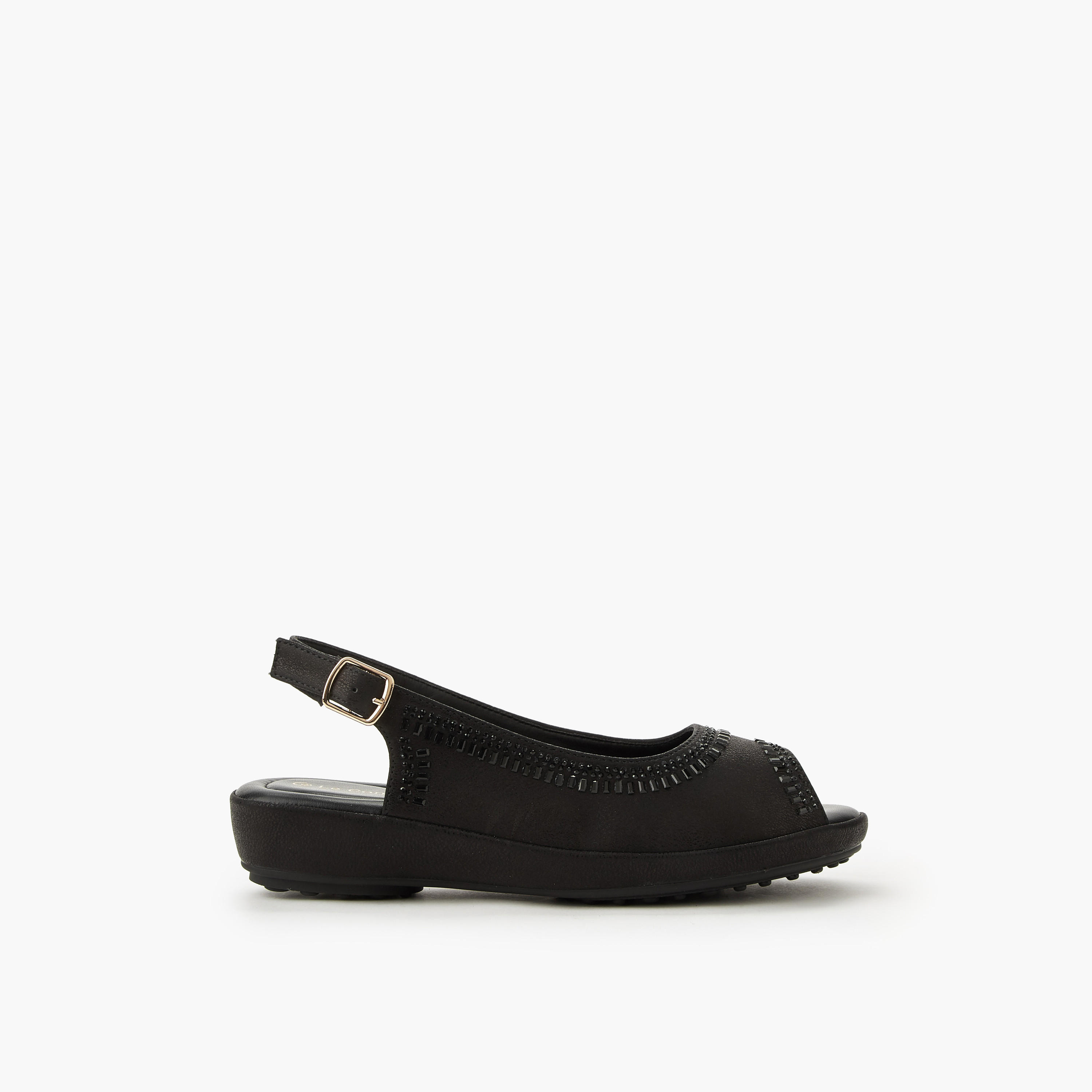 Le Confort Women Embellished Peep Toe Sandals-women-shoes-flats-sandals-image-3