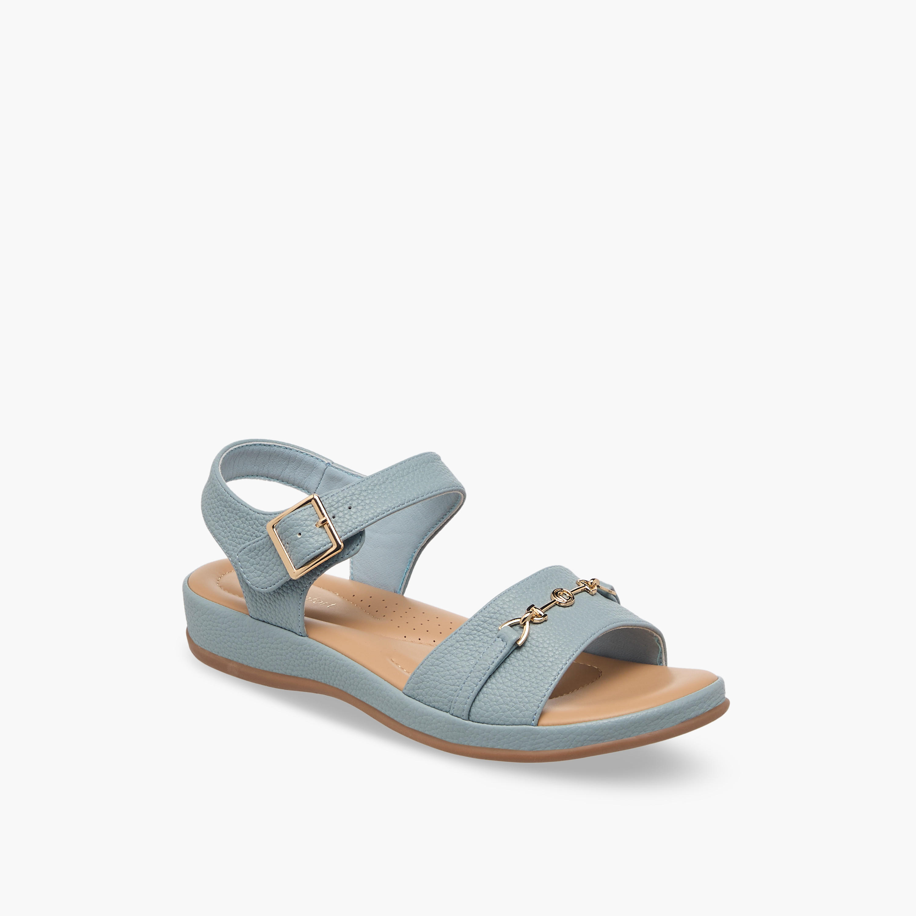 Le Confort Women Buckle Closure Sandals-women-shoes-flats-sandals-image-2