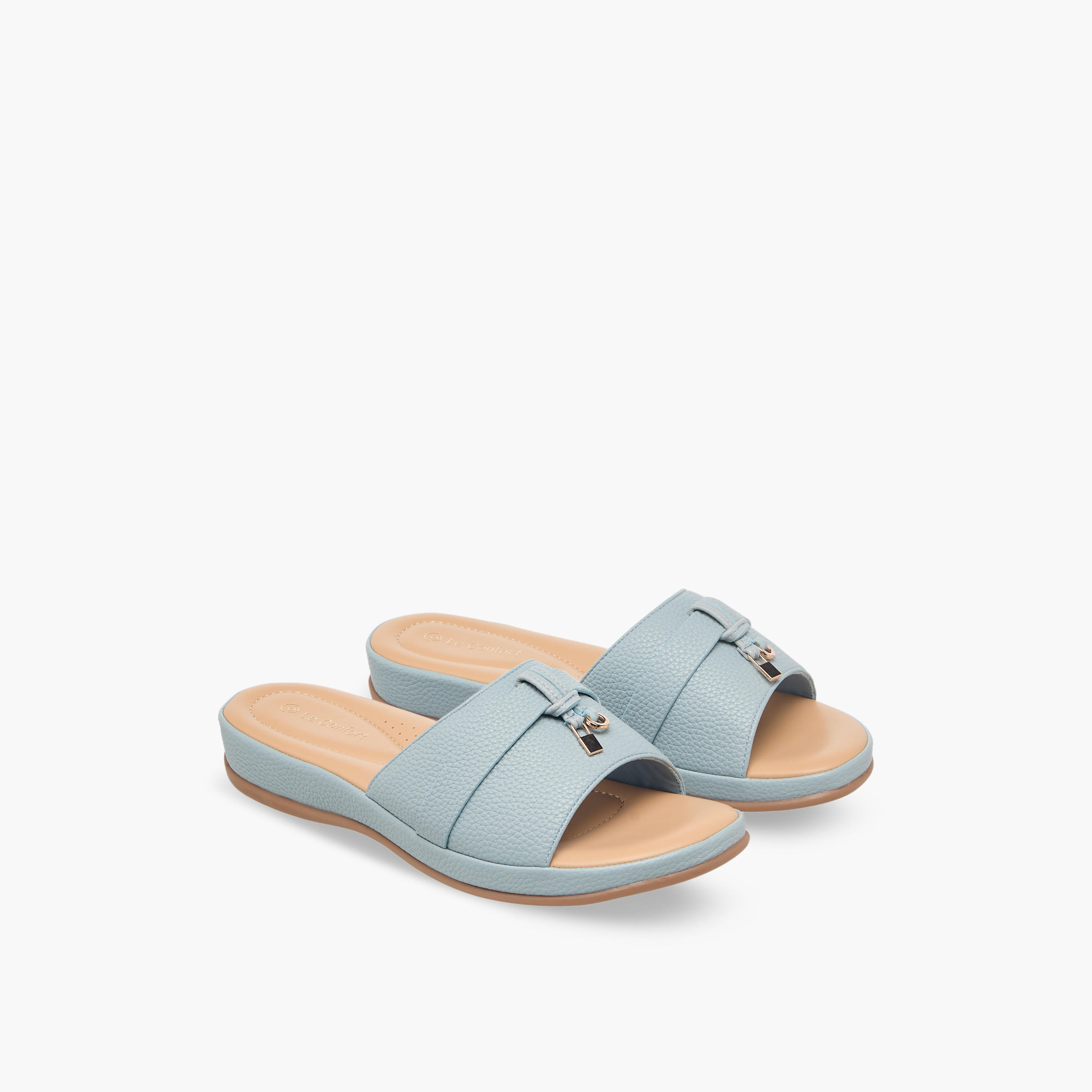 Le Confort Women Embellished Slip-On Sandals-women-shoes-flats-sandals-image-1