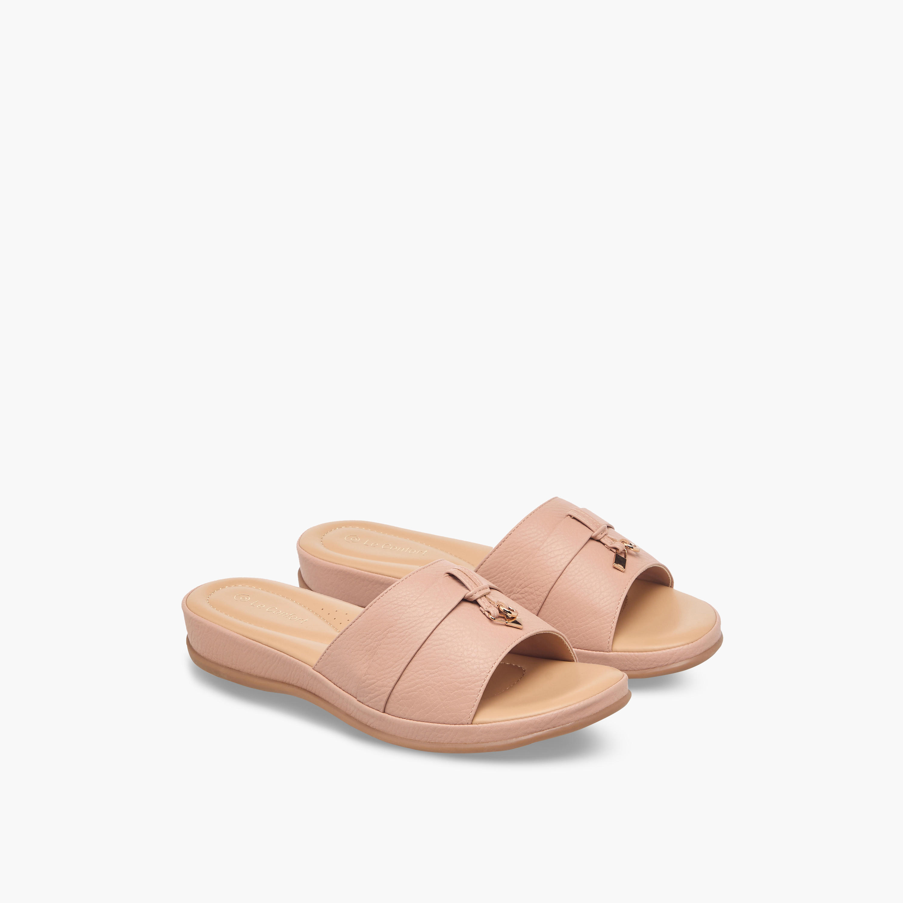 Le Confort Women Embellished Slip-On Sandals-women-shoes-flats-sandals-image-1