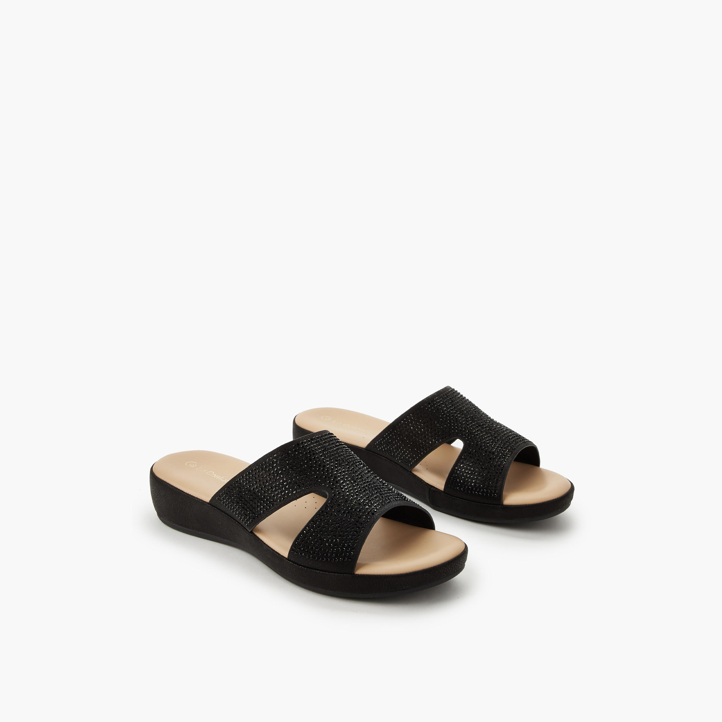 Le Confort Women Embellished Slip-On Sandals-women-shoes-flats-sandals-image-1
