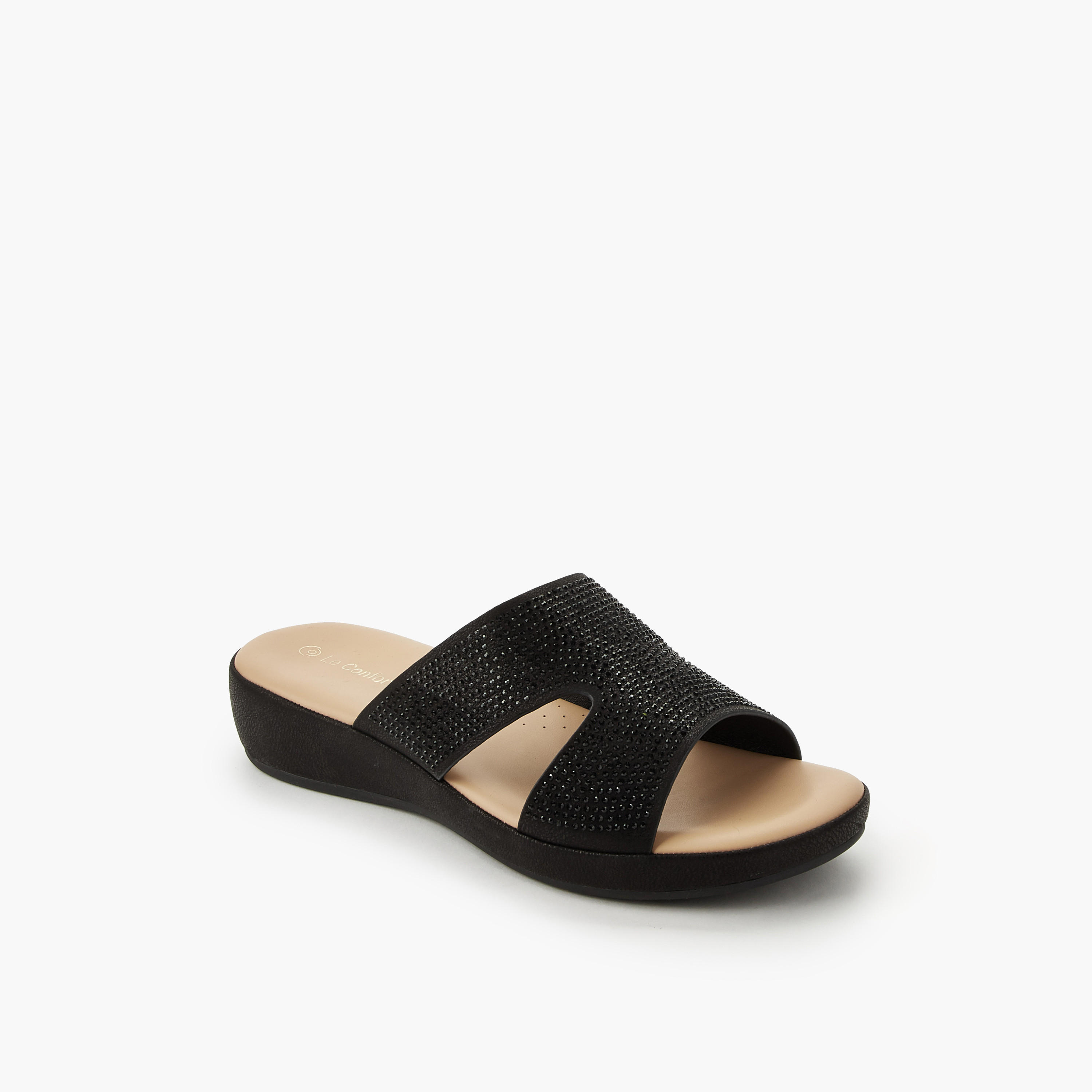 Le Confort Women Embellished Slip-On Sandals-women-shoes-flats-sandals-image-2