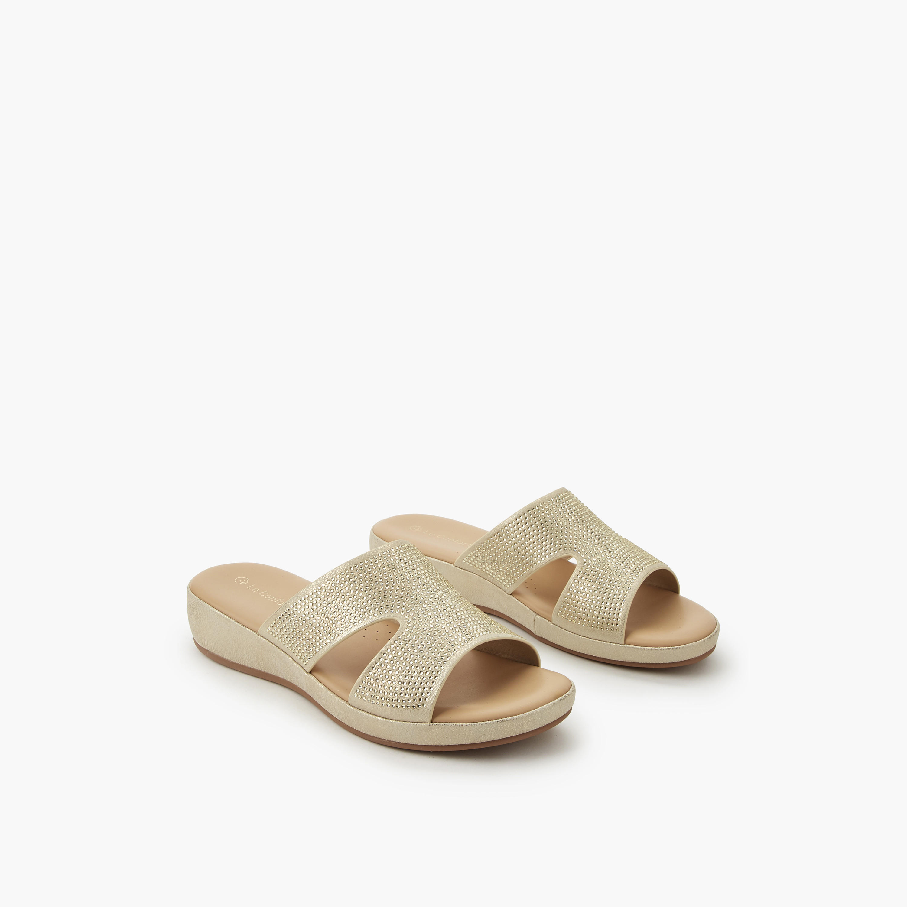 Le Confort Women Embellished Slip-On Sandals-women-shoes-flats-sandals-image-1