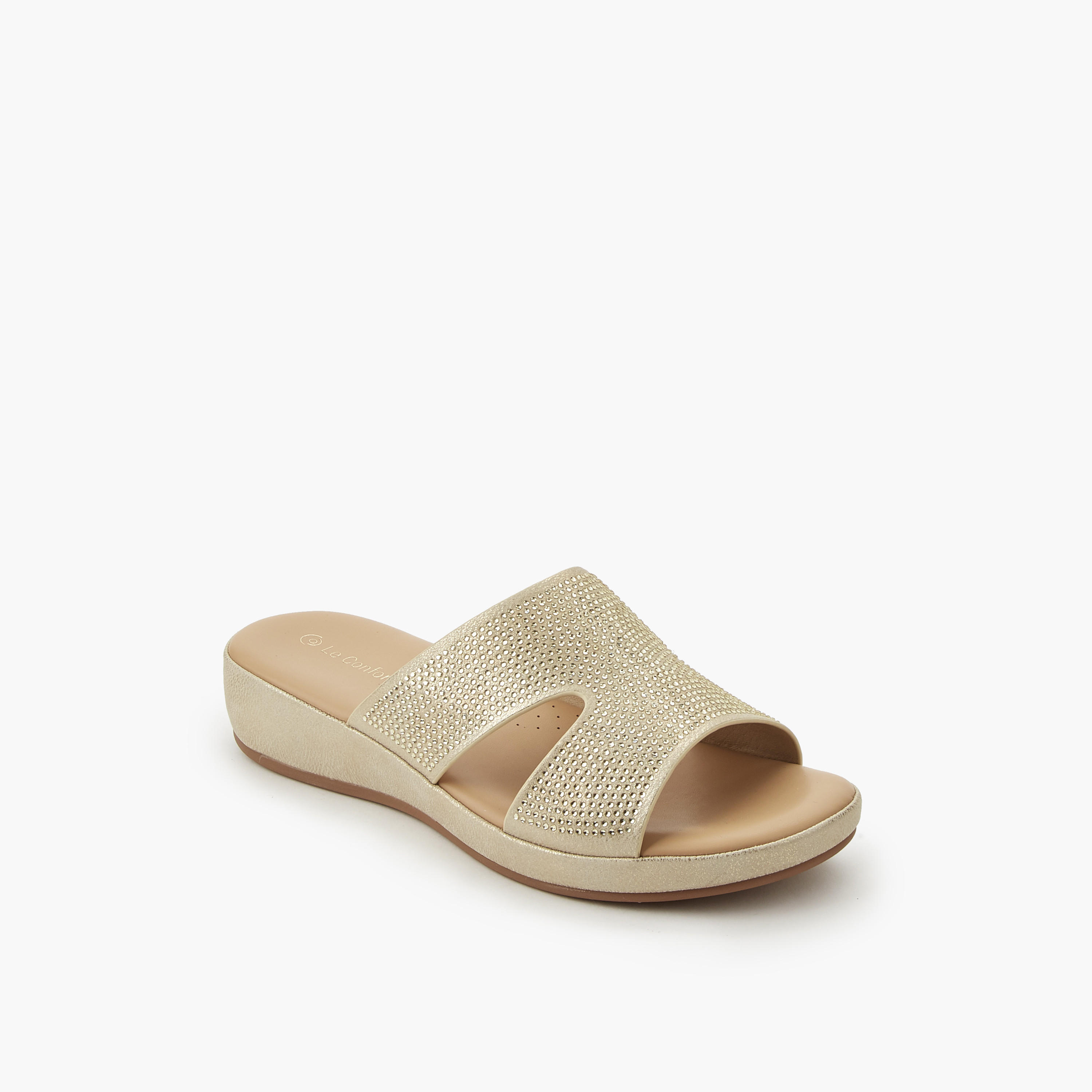 Le Confort Women Embellished Slip-On Sandals-women-shoes-flats-sandals-image-2