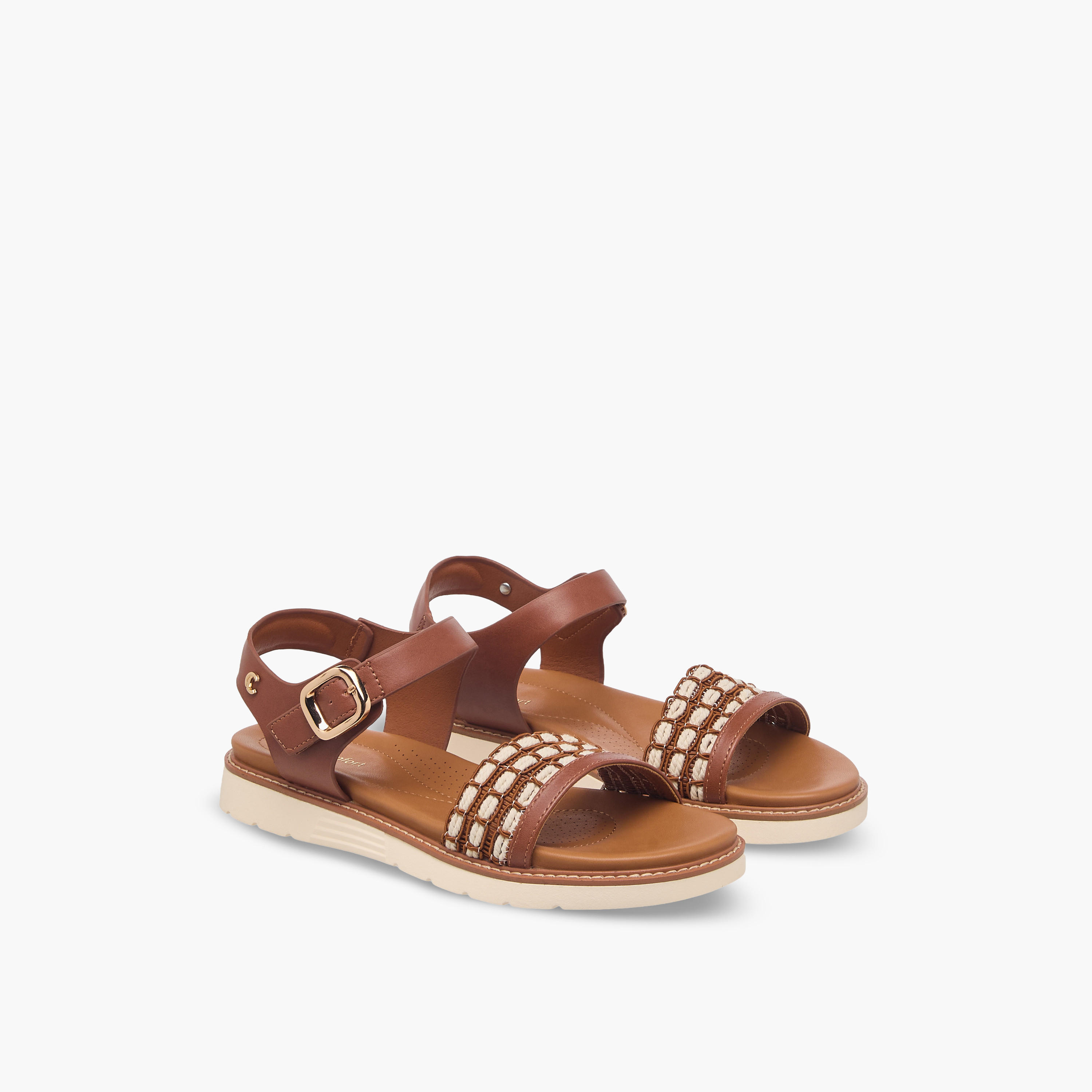 Le Confort Women Buckle Closure Sandals-women-shoes-flats-sandals-image-1
