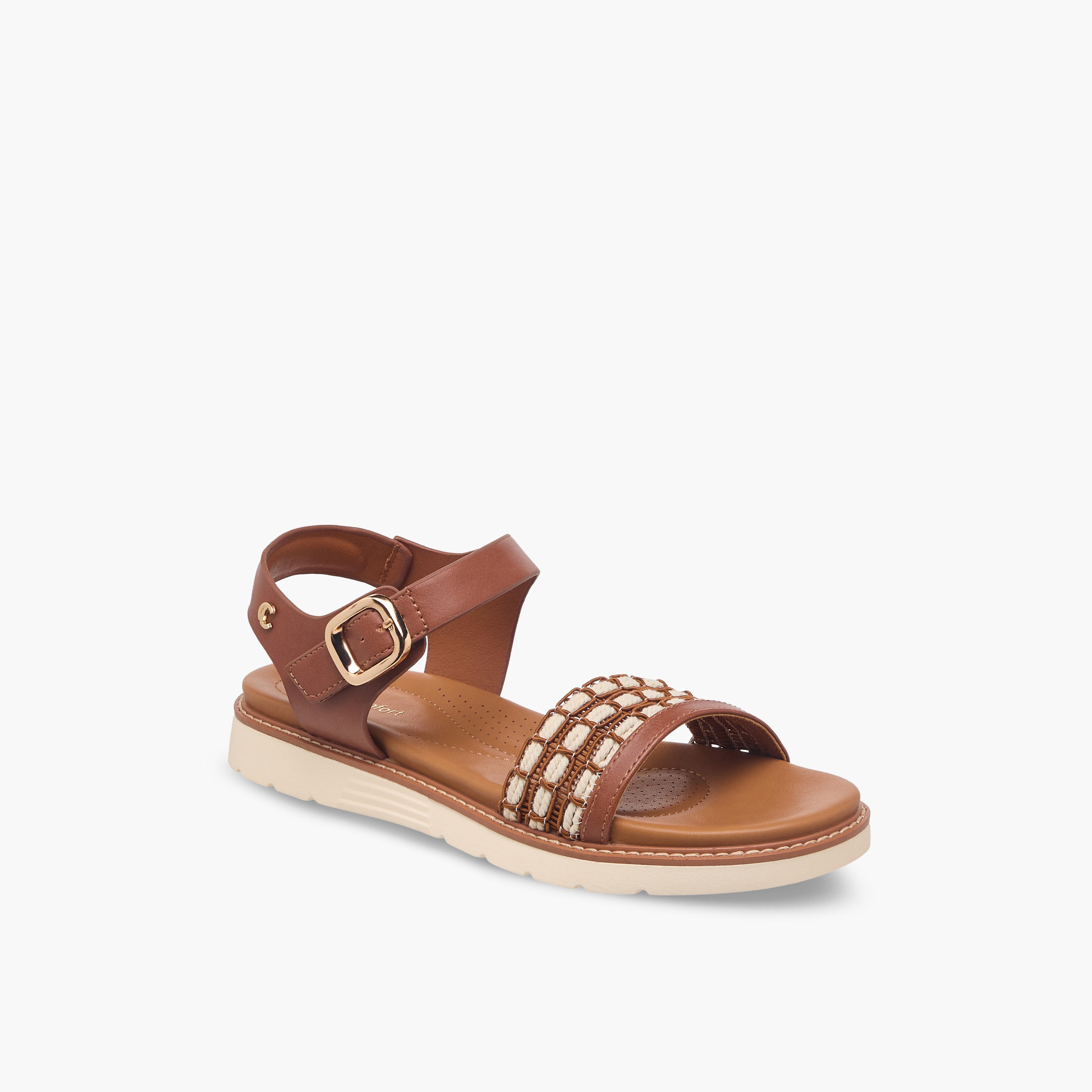 Le Confort Women Buckle Closure Sandals-women-shoes-flats-sandals-image-2