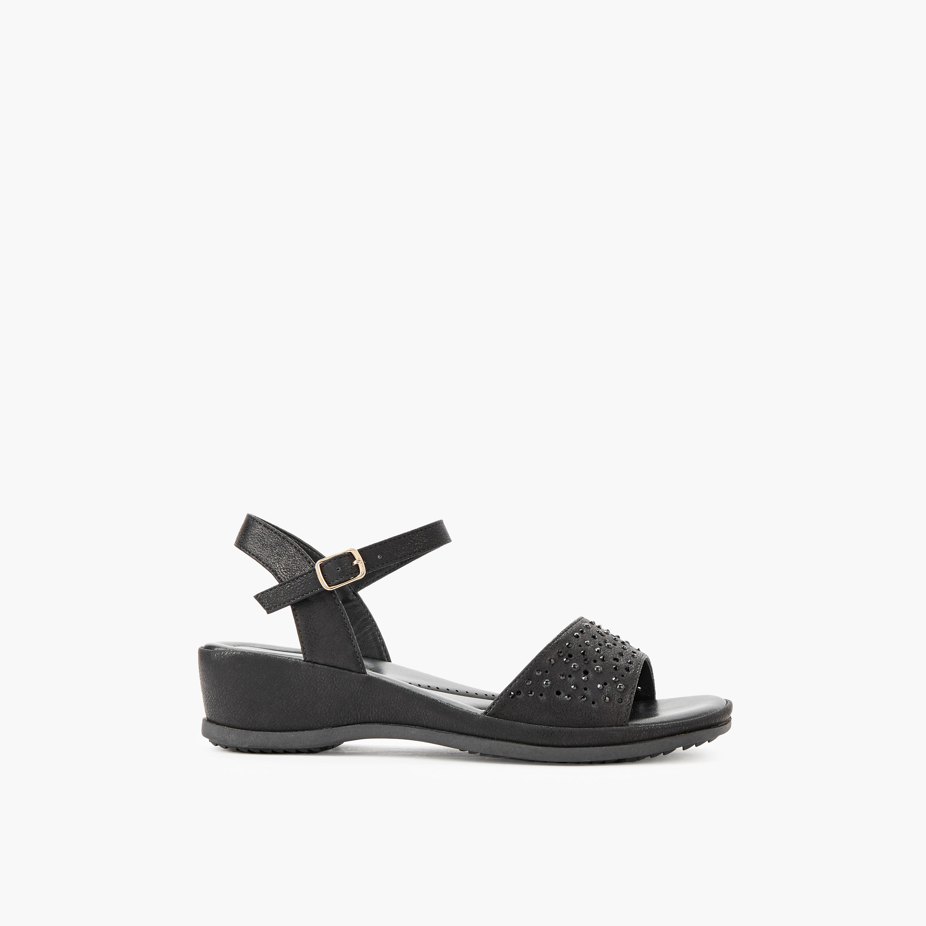 Le Confort Women Embellished Wedge Heel Sandals-women-shoes-sandals-heeled-image-3